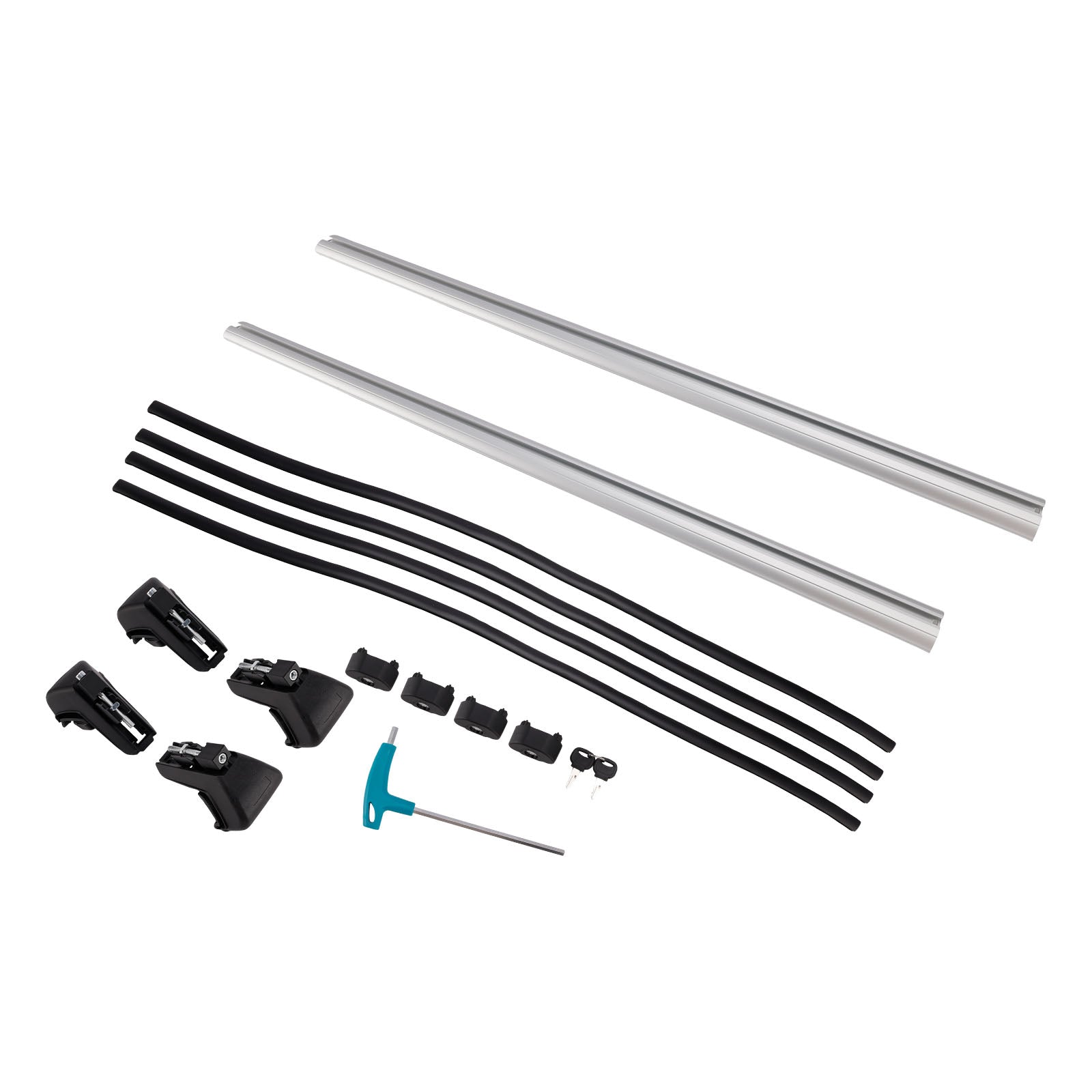 Universal Aluminium Car Roof Rack Luggage Carrier Cross Bar Rail Lockable 120CM
