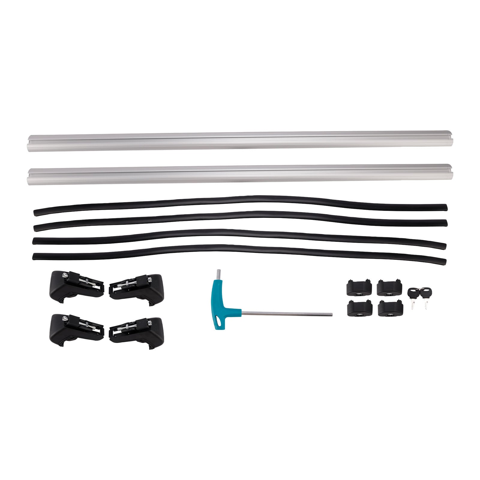 Universal Aluminium Car Roof Rack Luggage Carrier Cross Bar Rail Lockable 135CM