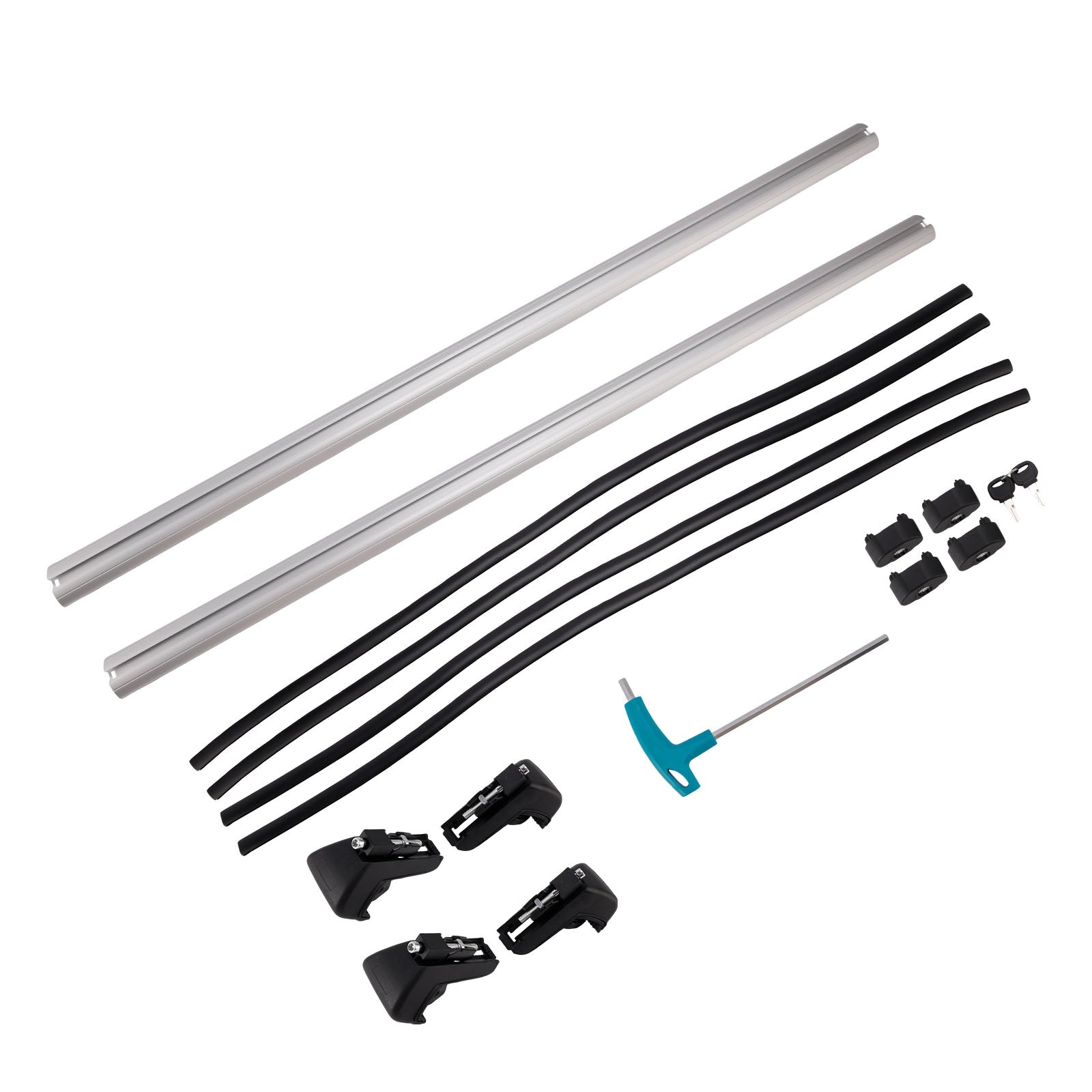 Universal Aluminium Car Roof Rack Luggage Carrier Cross Bar Rail Lockable 135CM