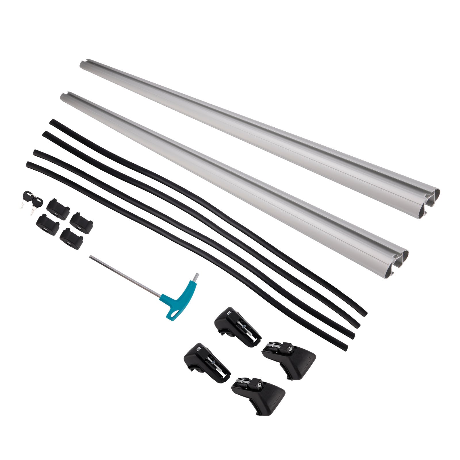 Universal Aluminium Car Roof Rack Luggage Carrier Cross Bar Rail Lockable 135CM