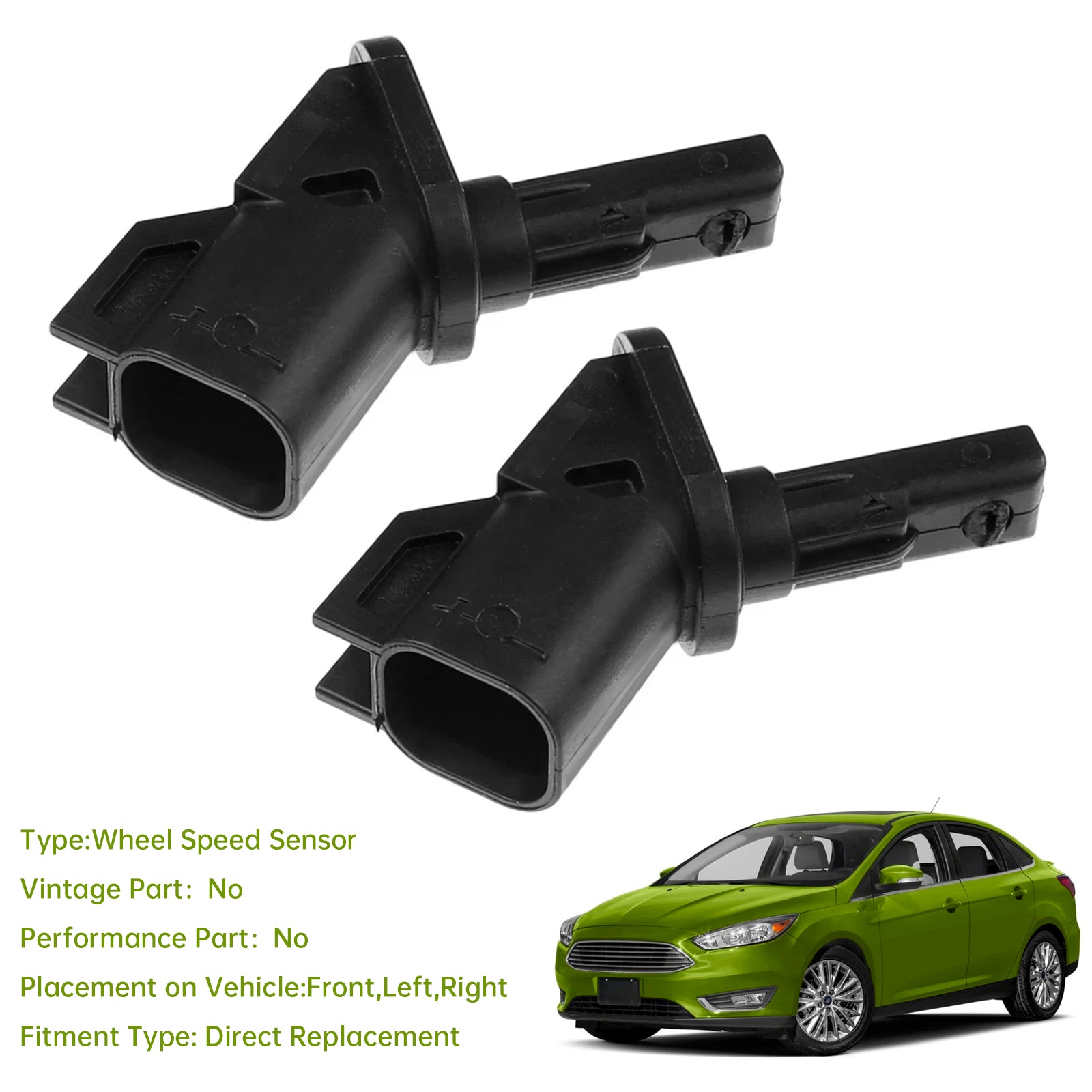 2*Front Left & Right ABS Speed Sensor For Ford Focus 2012-2018