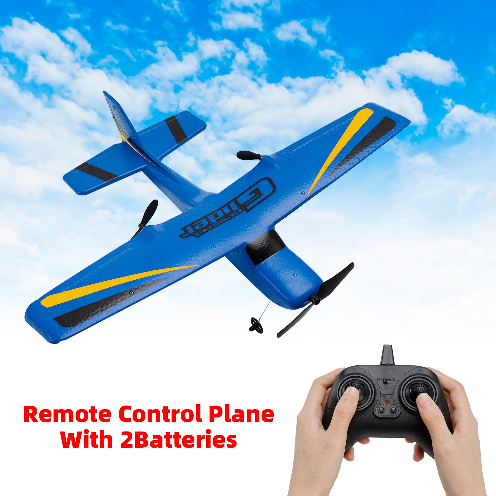 Z50 2Channels Indoor Airplane Aircraft Remote Control Plane With 2Batteries Blue