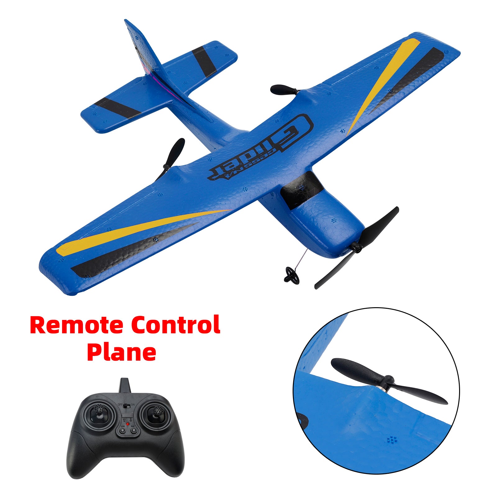 Z50 2Channels Indoor Airplane Aircraft Remote Control Plane With 2Batteries Blue