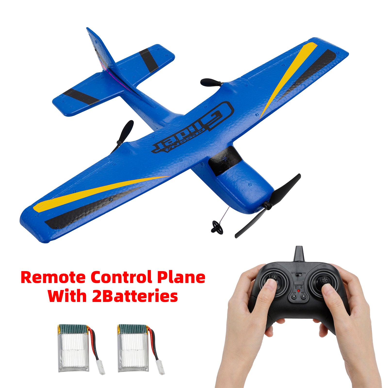 Z50 2Channels Indoor Airplane Aircraft Remote Control Plane With 2Batteries Blue