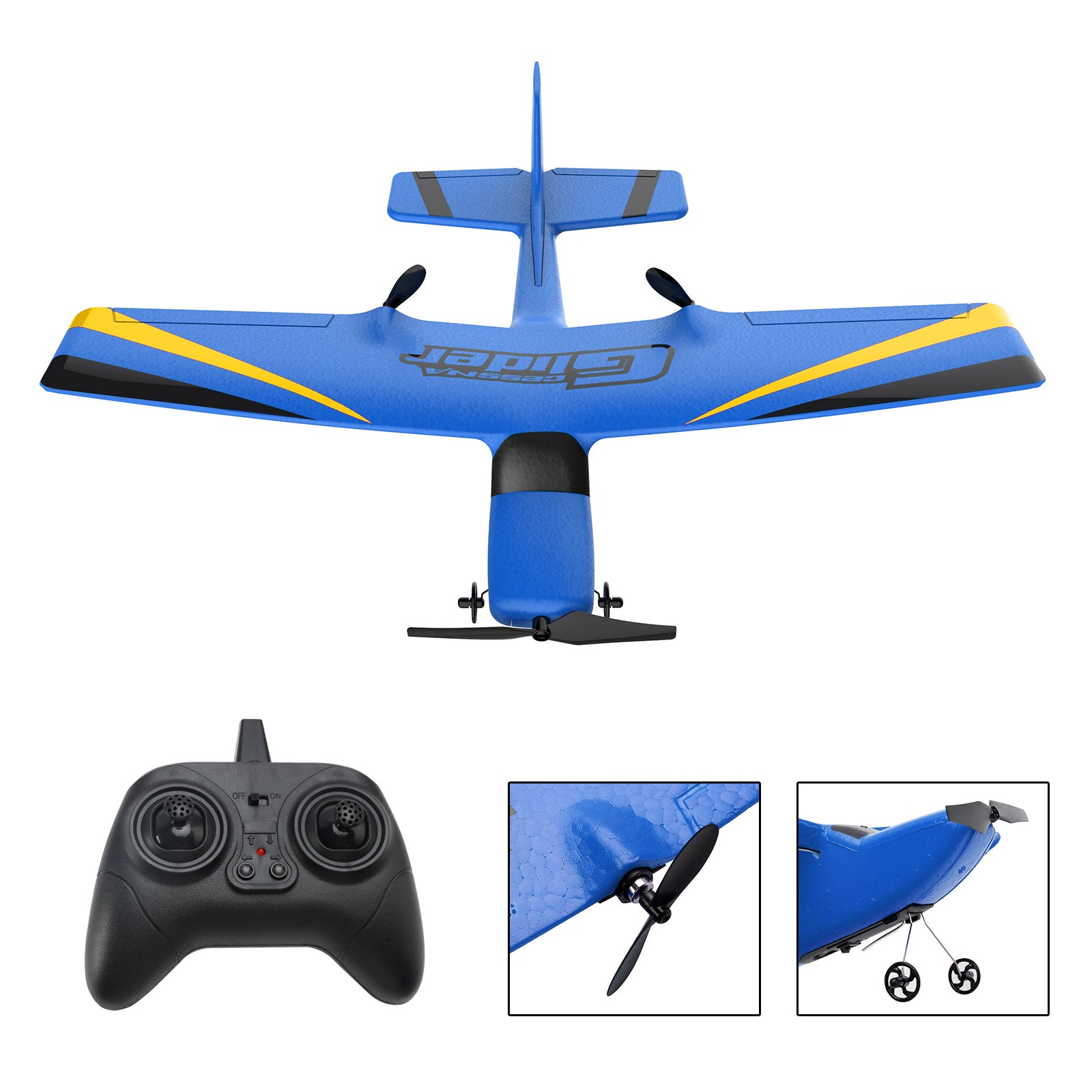 Z50 2Channels Indoor Airplane Aircraft Remote Control Plane With 2Batteries Blue