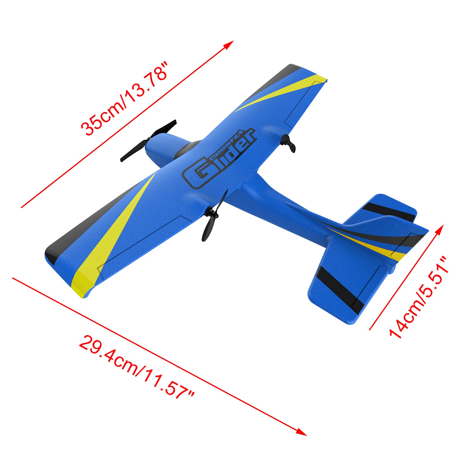 Z50 2Channels Indoor Airplane Aircraft Remote Control Plane With 2Batteries Blue