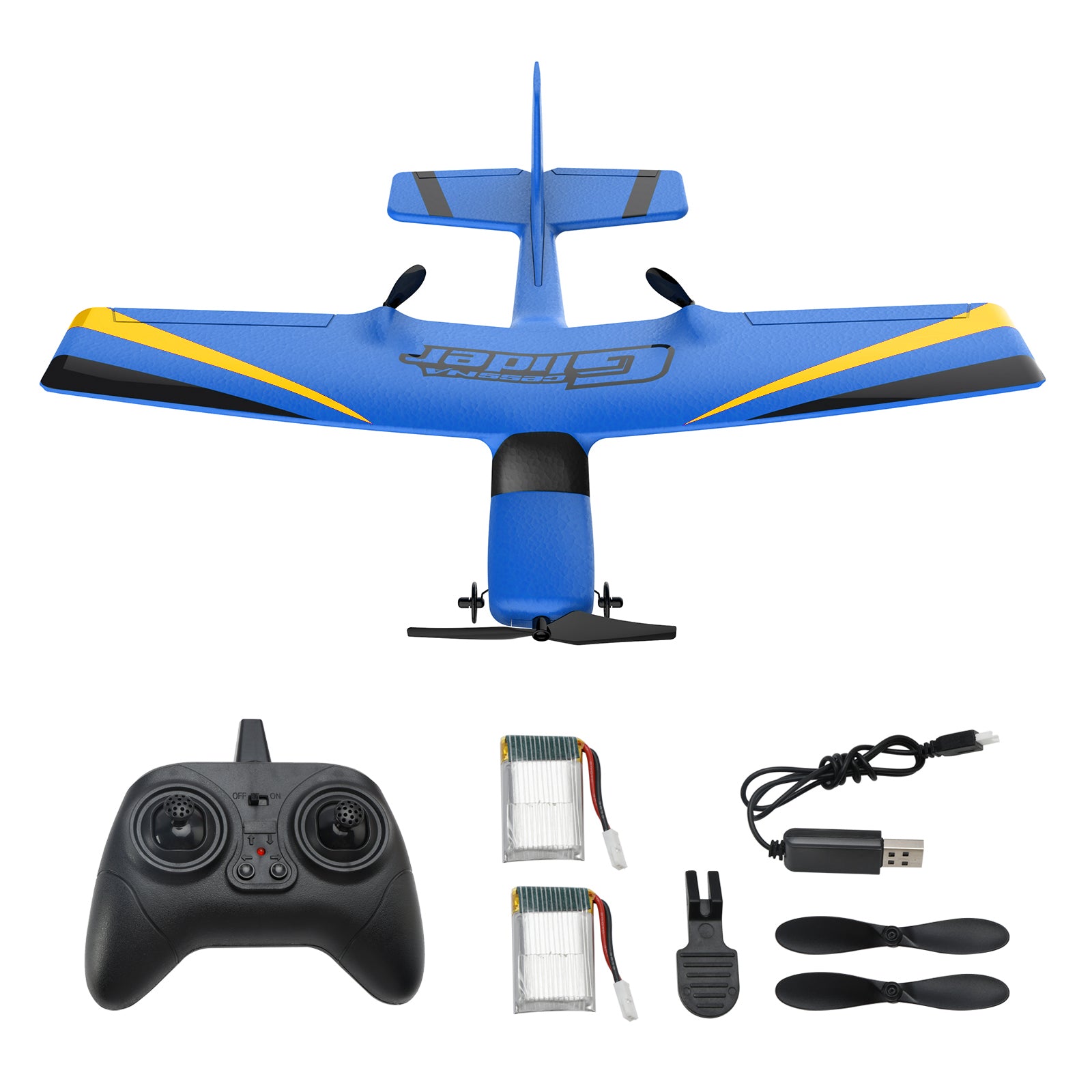 Z50 2Channels Indoor Airplane Aircraft Remote Control Plane With 2Batteries Blue