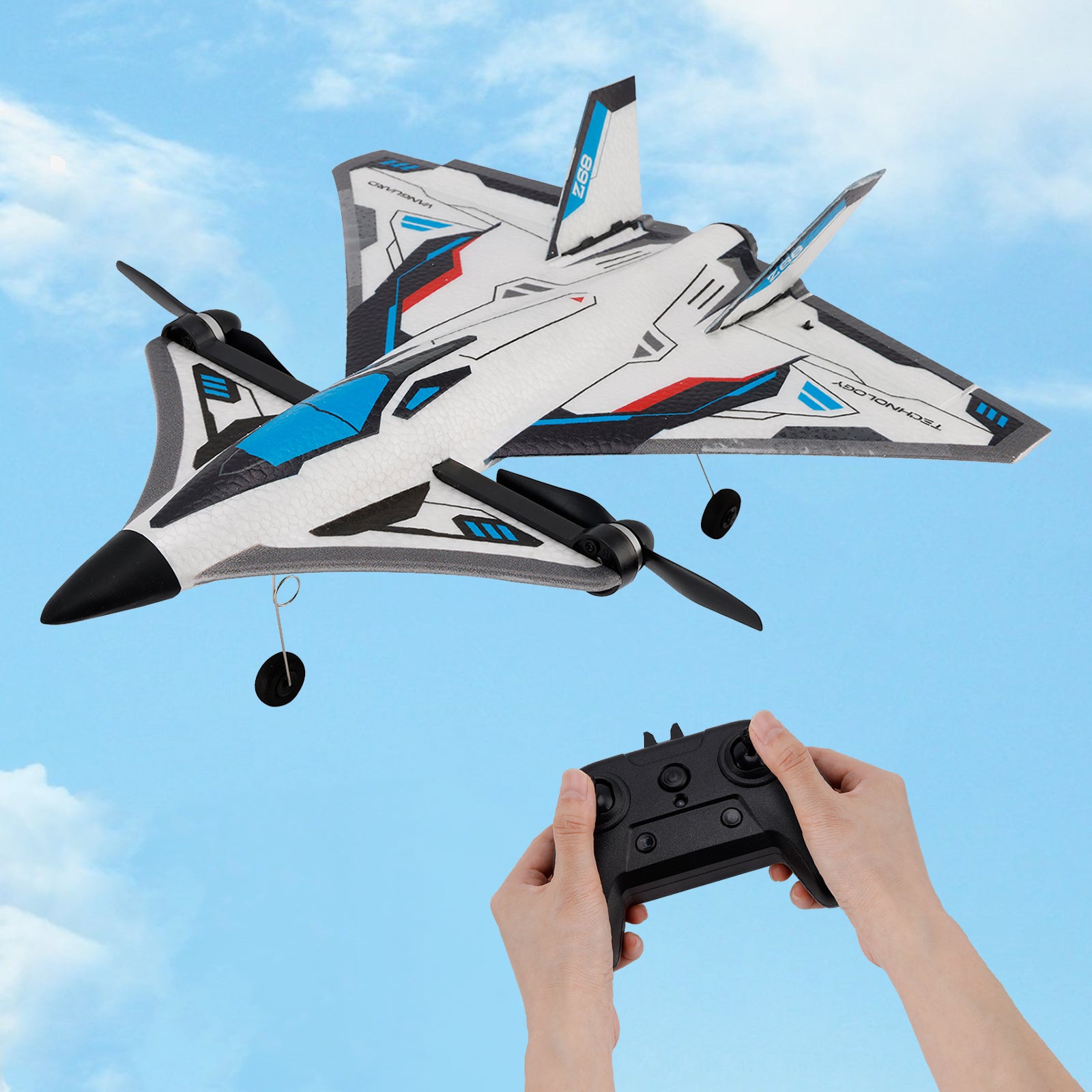 Z68 2.4GHz 6CH Remote Control Future Fighter Brushless With Light 2 Batteries