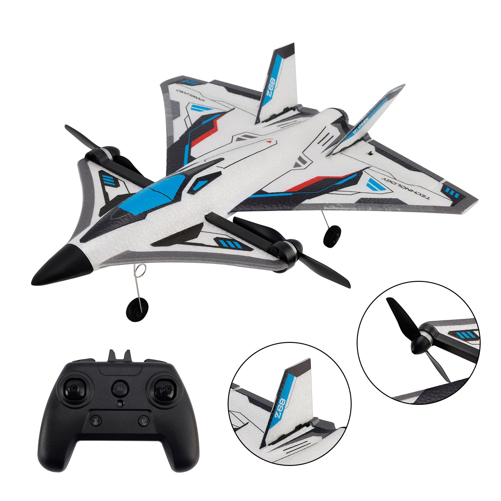 Z68 2.4GHz 6CH Remote Control Future Fighter Brushless With Light 2 Batteries