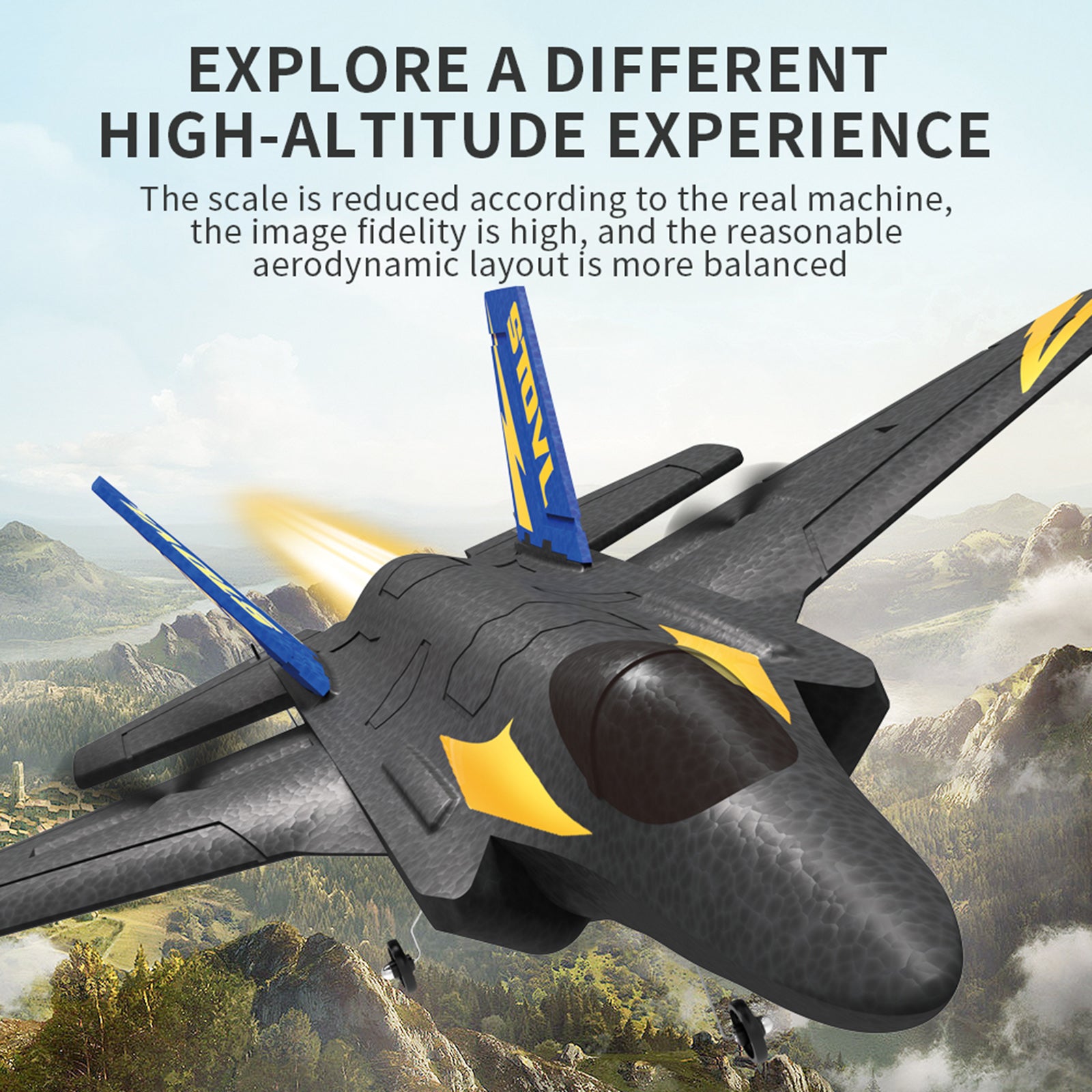 KF605 2.4GHz 4CH Remote Control Glider Airplane Toy Gift With 2 Batteries Black