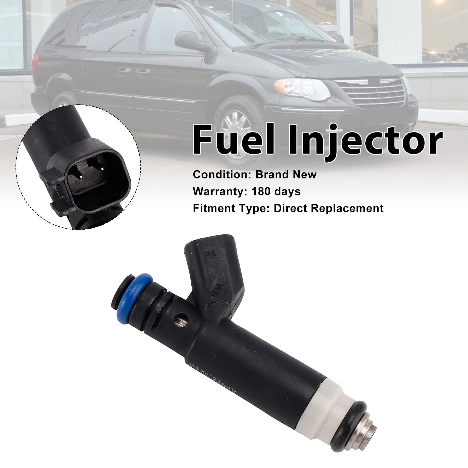 1Pcs Fuel Injector For Dodge Grand Caravan 3.8L V6 2003-2004 04861238AB