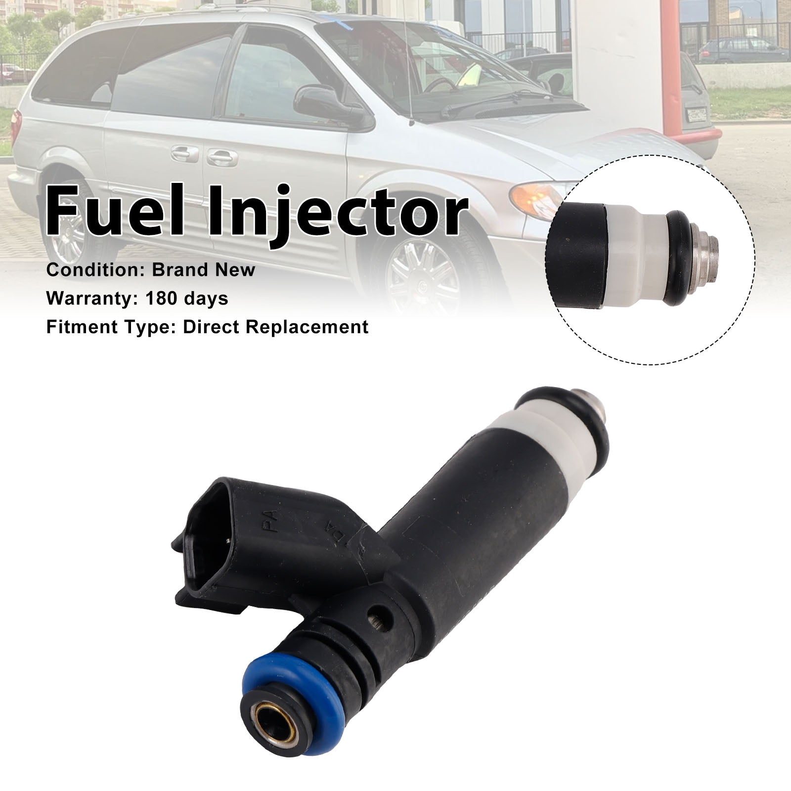 1Pcs Fuel Injector For Dodge Grand Caravan 3.8L V6 2003-2004 04861238AB