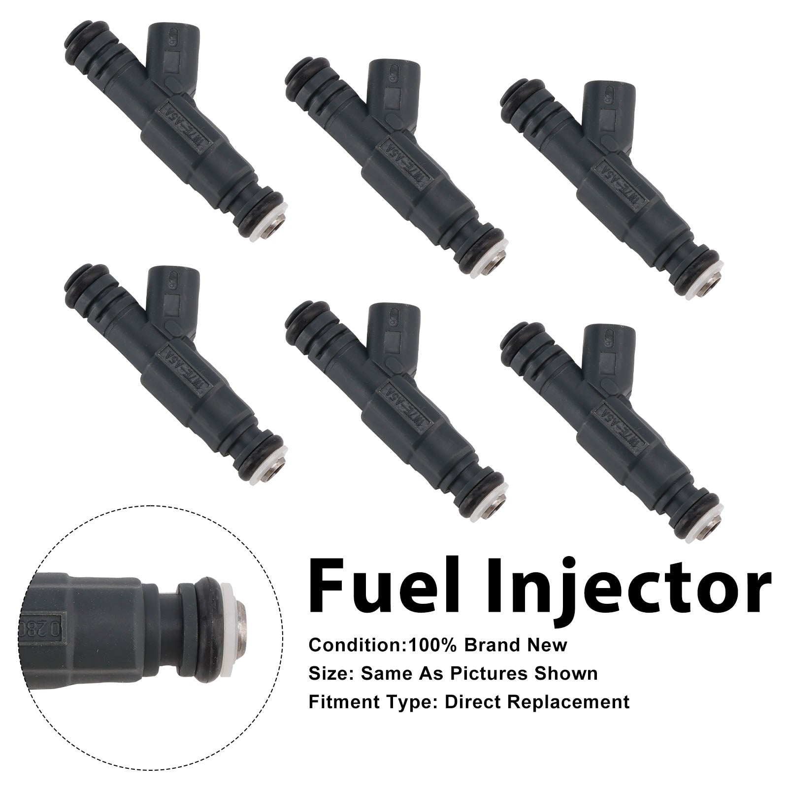 6Pcs Fuel Injector For Jeep Cherokee 1999-2000 TJ L4 1999-2002 0280156048