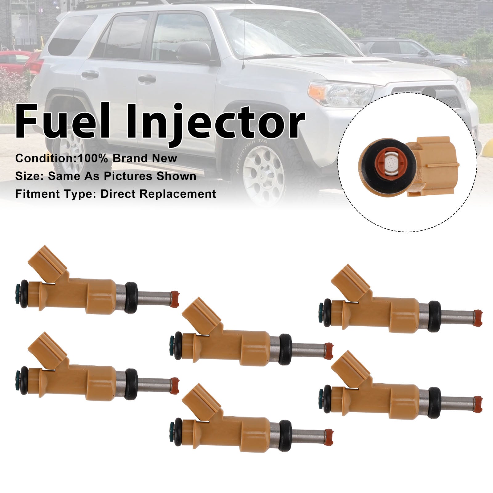 6Pcs Fuel Injector For Toyota 4Runner 2010-19 Tundra 2012-2014 23209-39215