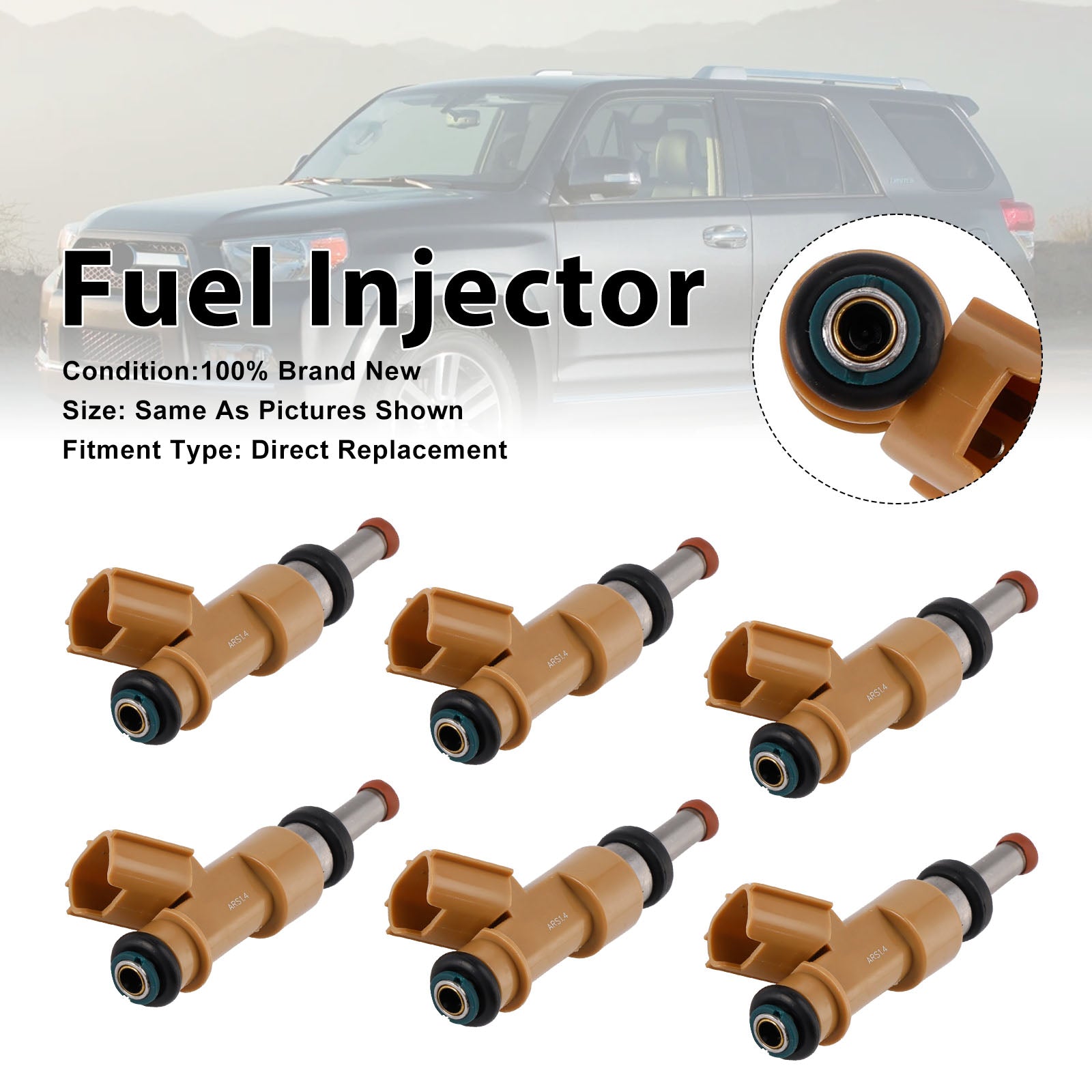 6Pcs Fuel Injector For Toyota 4Runner 2010-19 Tundra 2012-2014 23209-39215