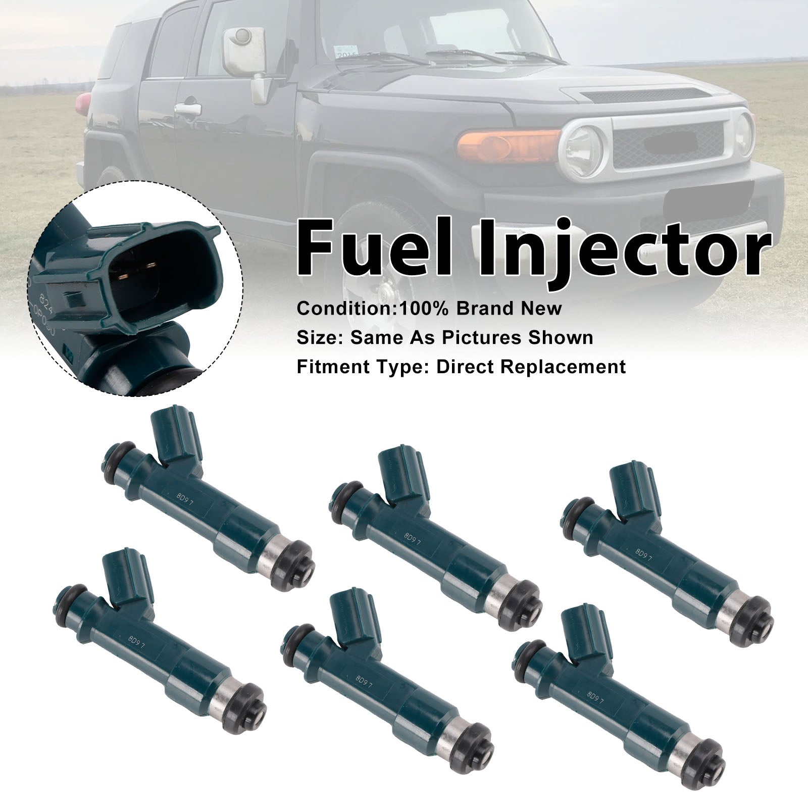6Pcs Fuel Injector For Toyota 4Runner 2003-09 Tacoma 2005-2015 23250-0P030