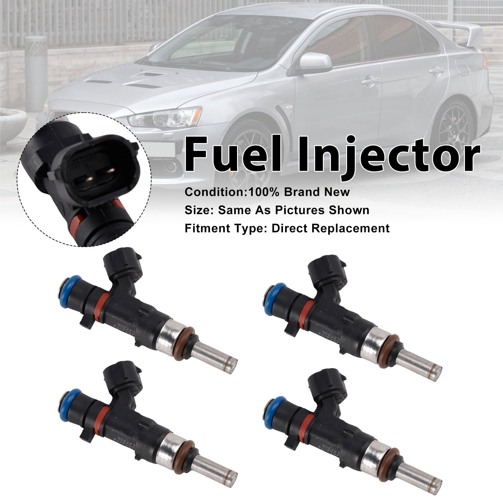 4Pcs Fuel Injector For Mitsubishi Lancer Evolution 2008-2015 1465A174