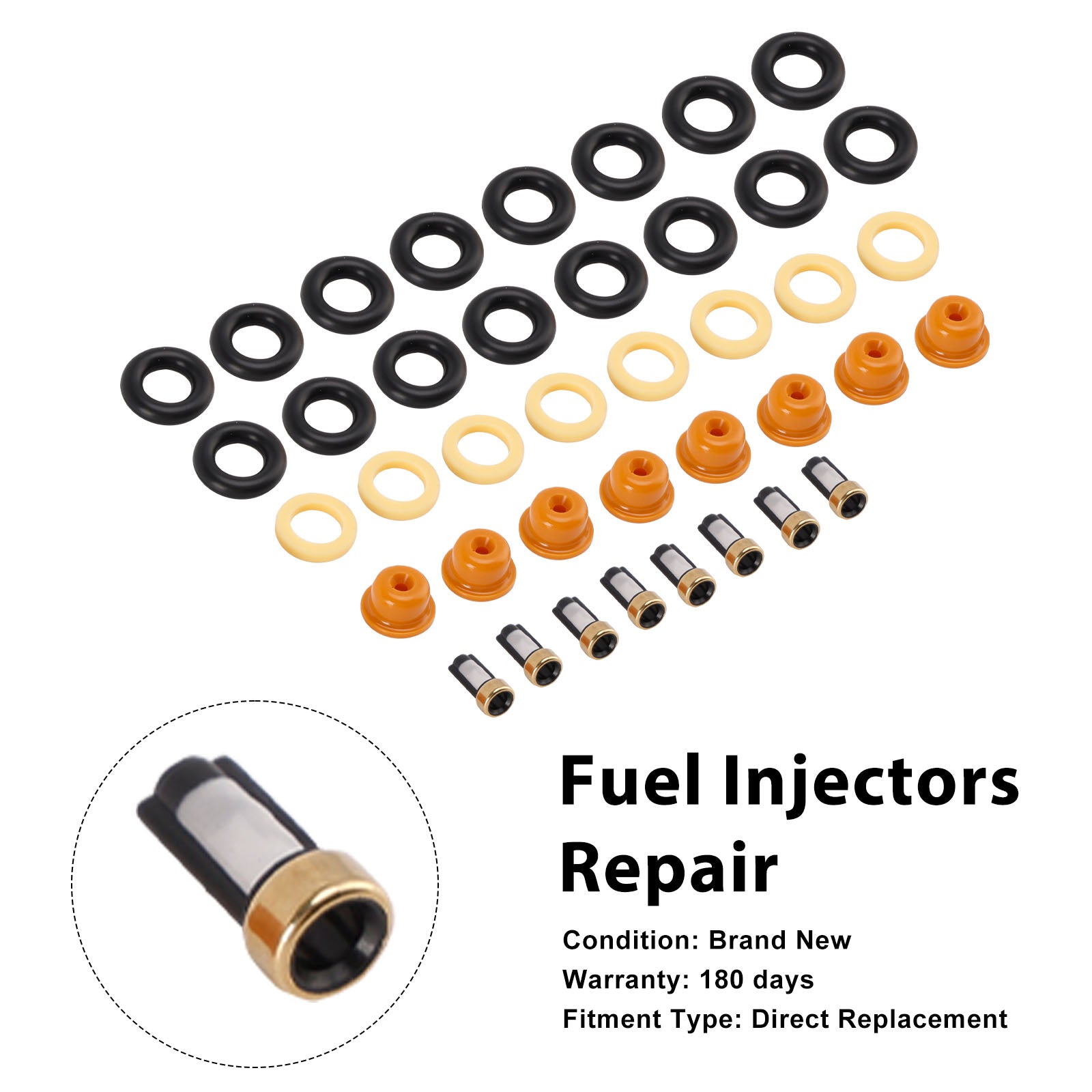 Fuel Injector Seal O-Ring 280150947 Fit Ford F-250 F-350 7.5L V8 1995-1997