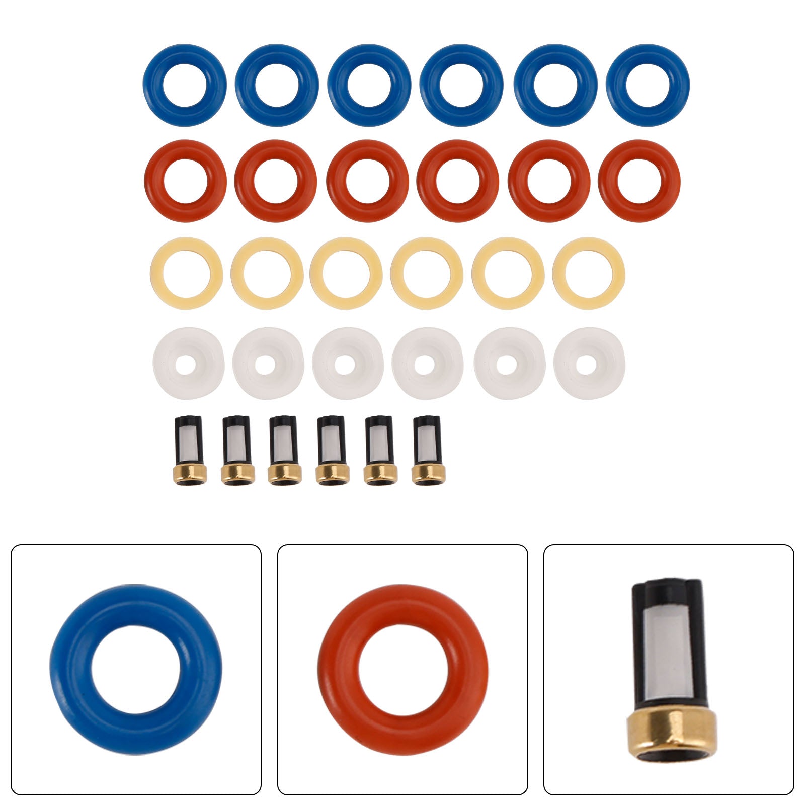 Fuel Injector Seal O-Ring 0280150947 Fit Ford Aerostar 86-87 Mustang 1987-1993