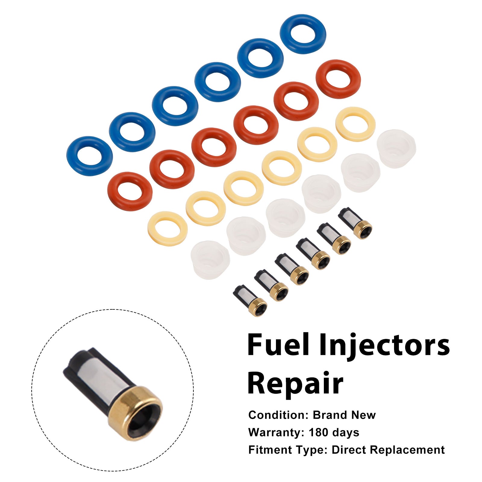 Fuel Injector Seal O-Ring 0280150947 Fit Ford Aerostar 86-87 Mustang 1987-1993