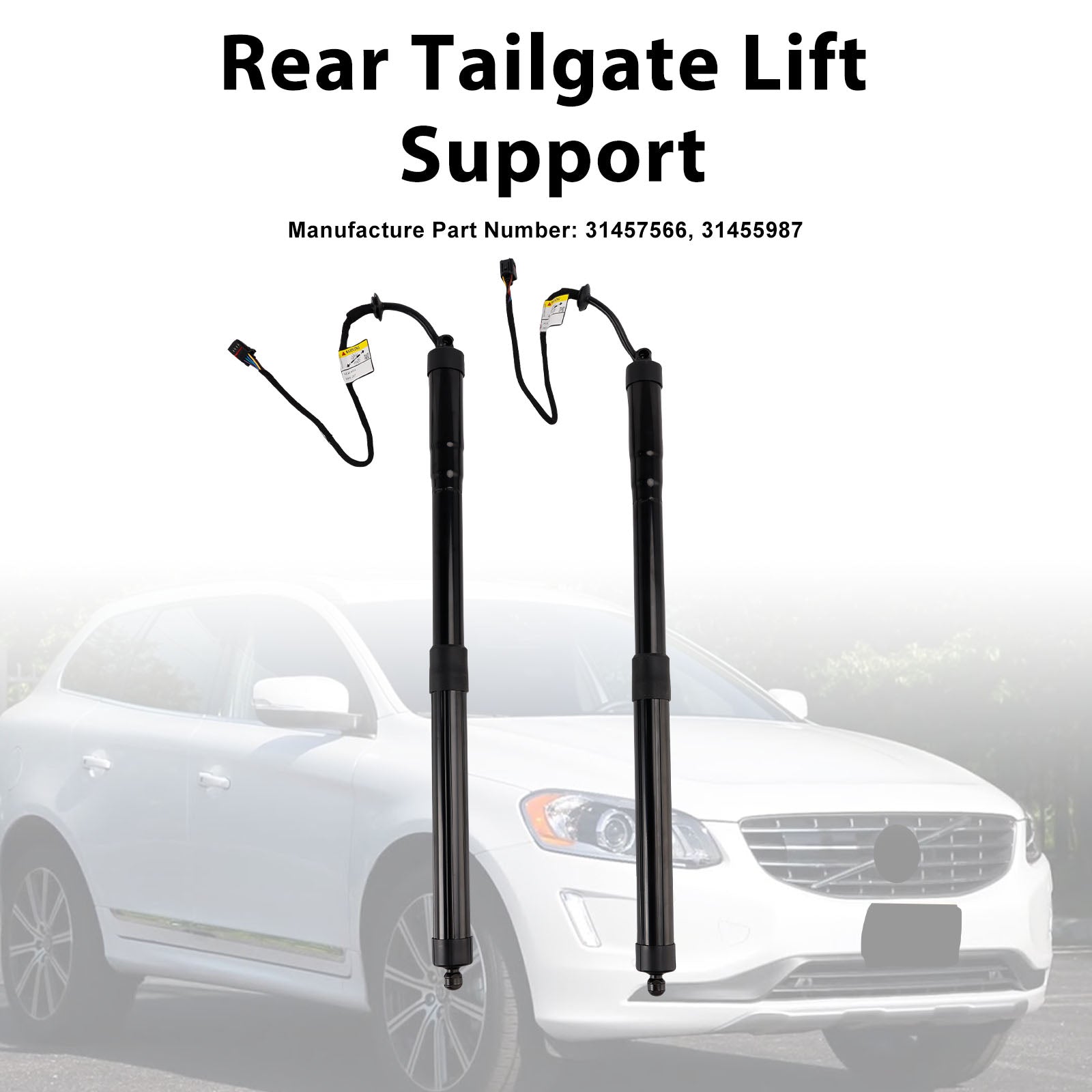 2PCS Rear Electric Tailgate Gas Strut 31457566 Fit Volvo XC60 ASIA 2015-2017