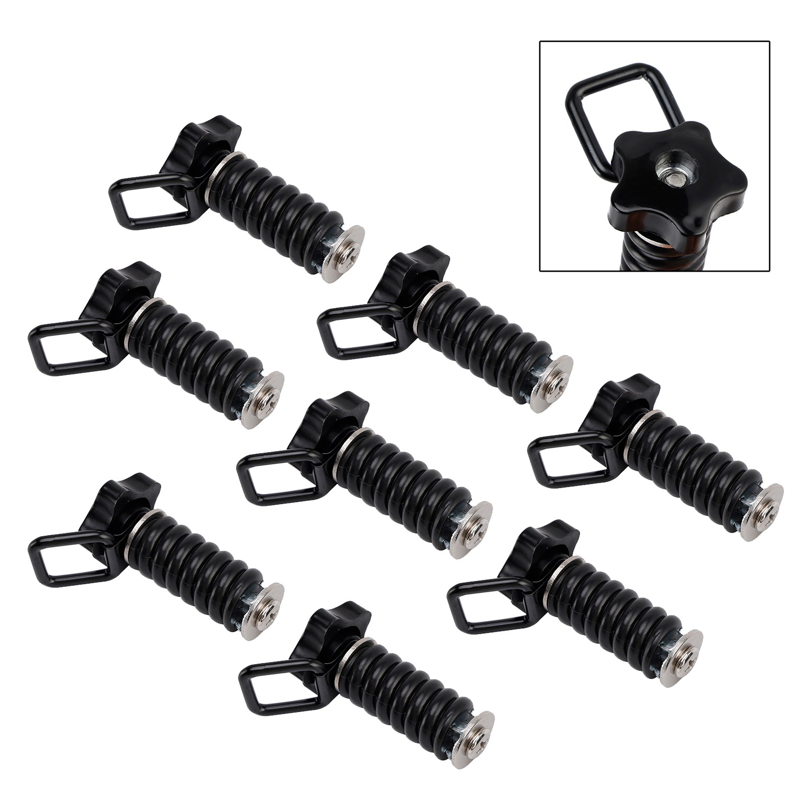 8X Tie Down Anchors Flexible Loop Lock & Ride For Polaris Rzr Sportsman 13-25