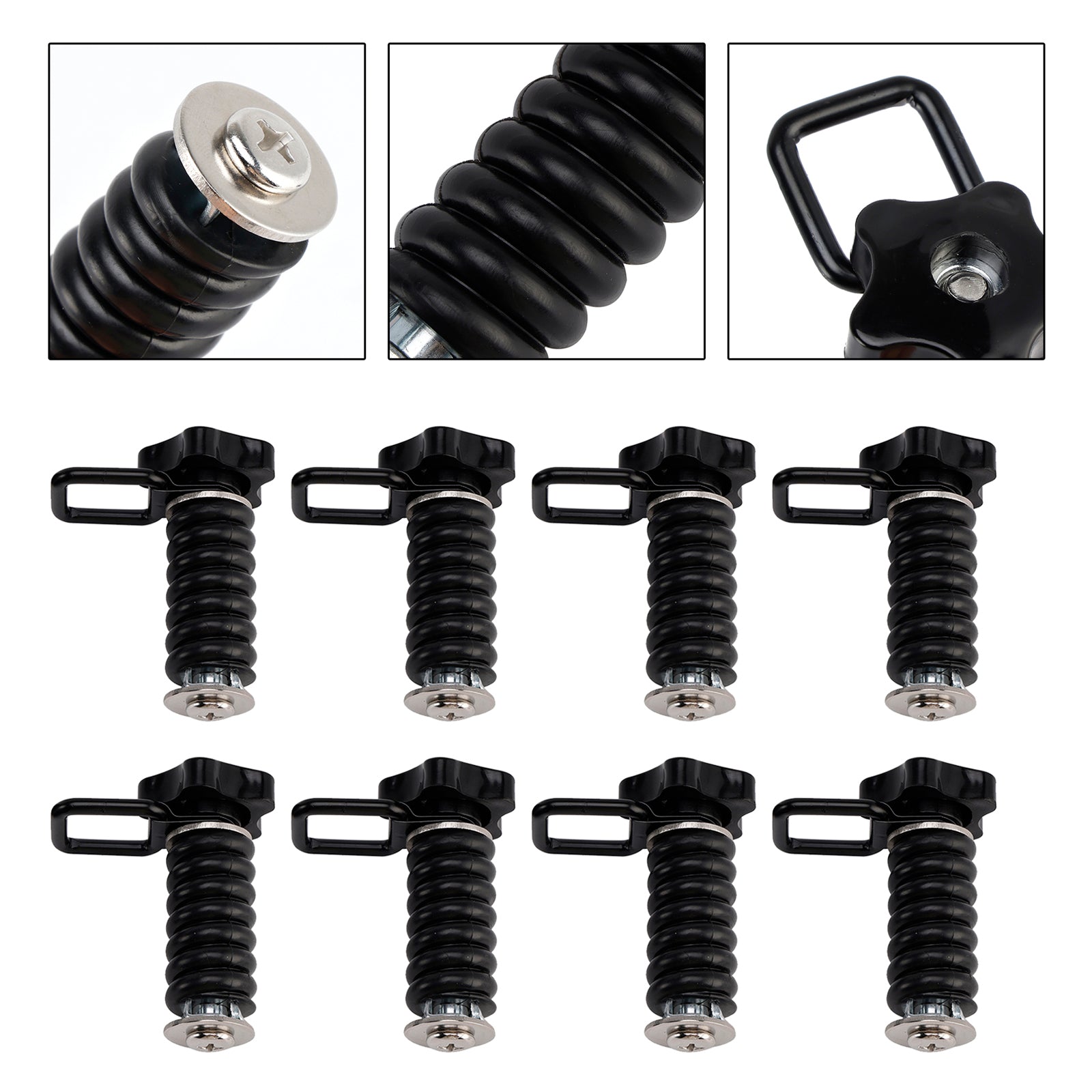 8X Tie Down Anchors Flexible Loop Lock & Ride For Polaris Rzr Sportsman 13-25