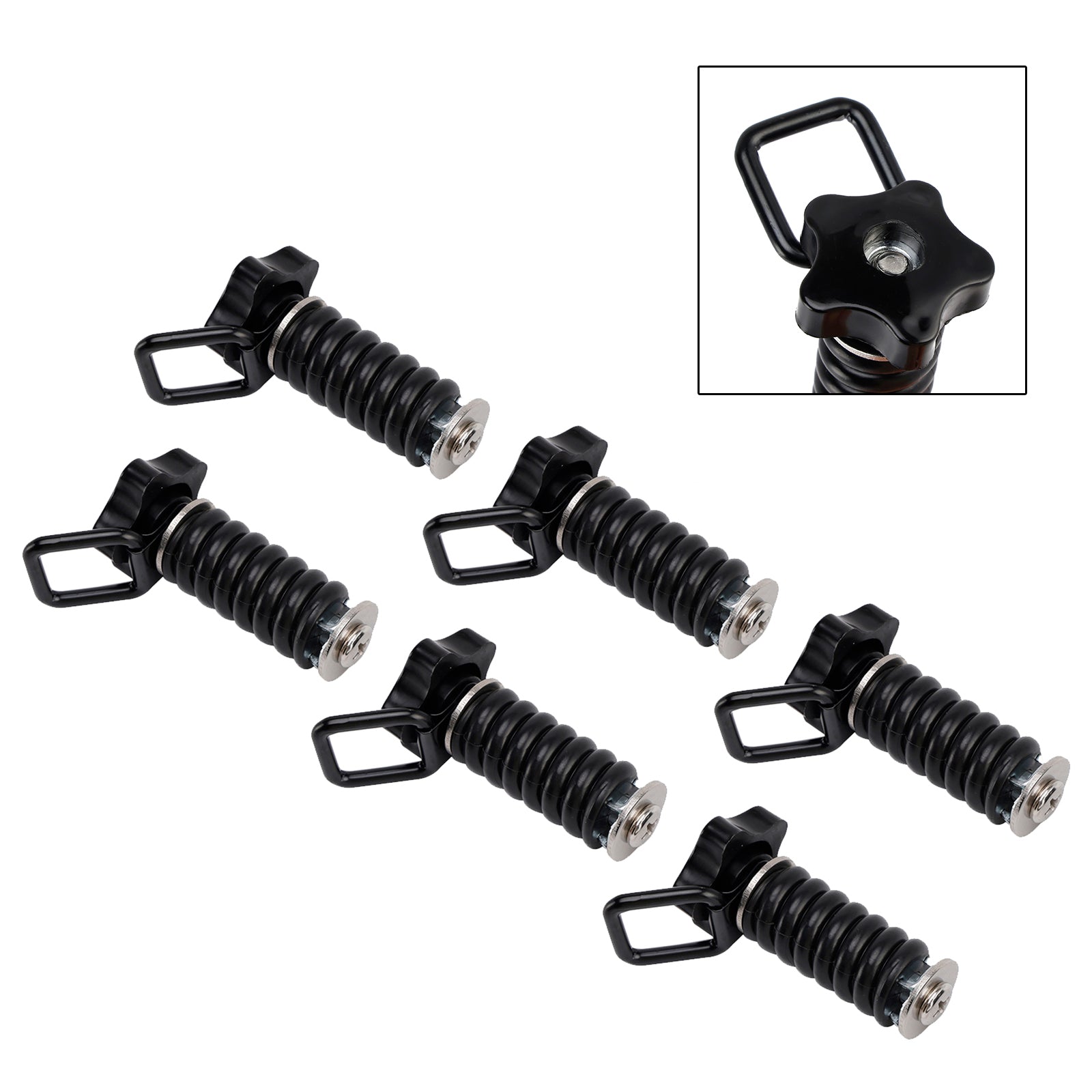6X Tie Down Anchors Flexible Loop Lock & Ride For Polaris Rzr Sportsman 13-25