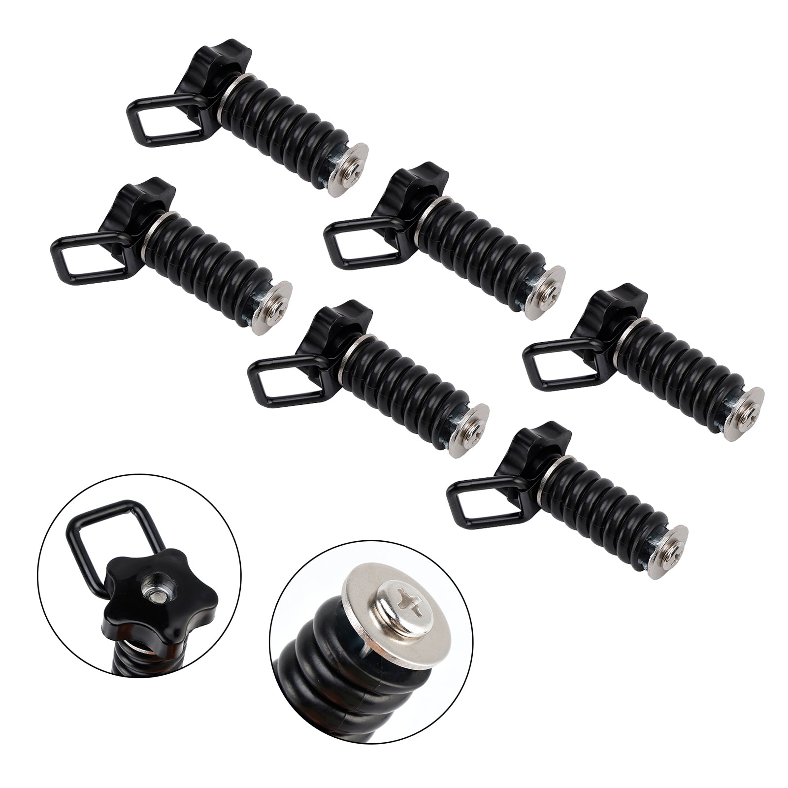 6X Tie Down Anchors Flexible Loop Lock & Ride For Polaris Rzr Sportsman 13-25