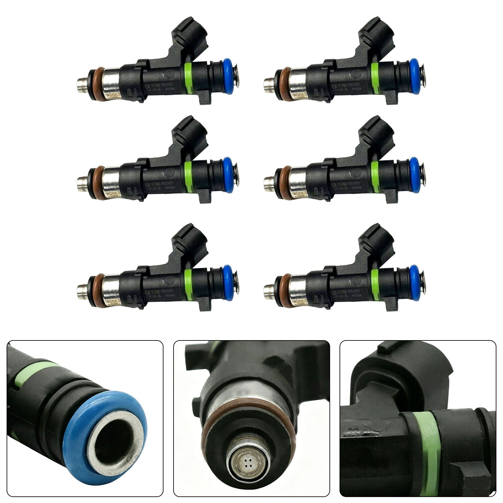 6Pcs Fuel Injector For Nissan Murano 2003-2004 Quest 2004-2009 16600-7y000