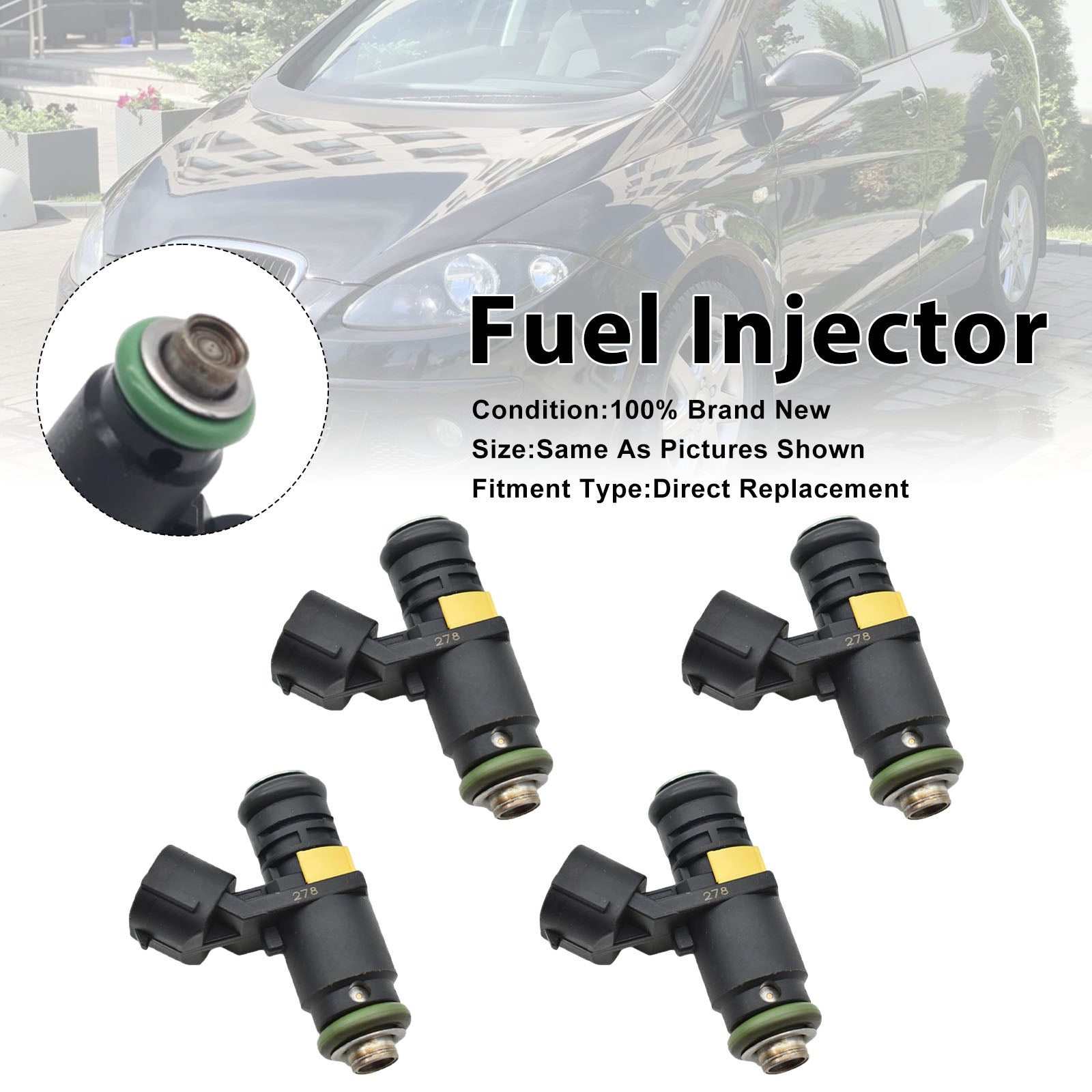 4Pcs Fuel Injector For Seat Altea For Skoda Fabia I 2006-2007 036906031AG