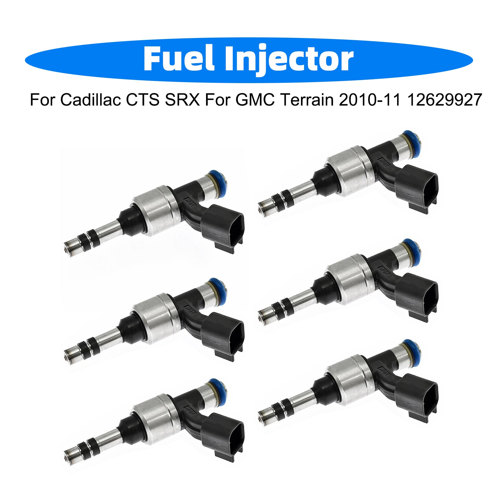 6Pcs Fuel Injector For Cadillac CTS SRX For GMC Terrain 2010-11 12629927