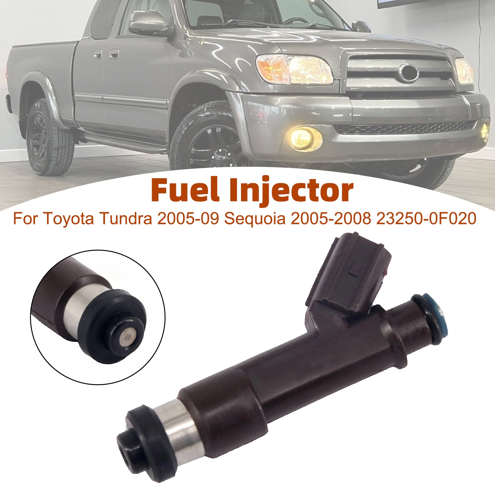 1Pcs Fuel Injector For Toyota Tundra 2005-09 Sequoia 2005-2008 23250-0F020