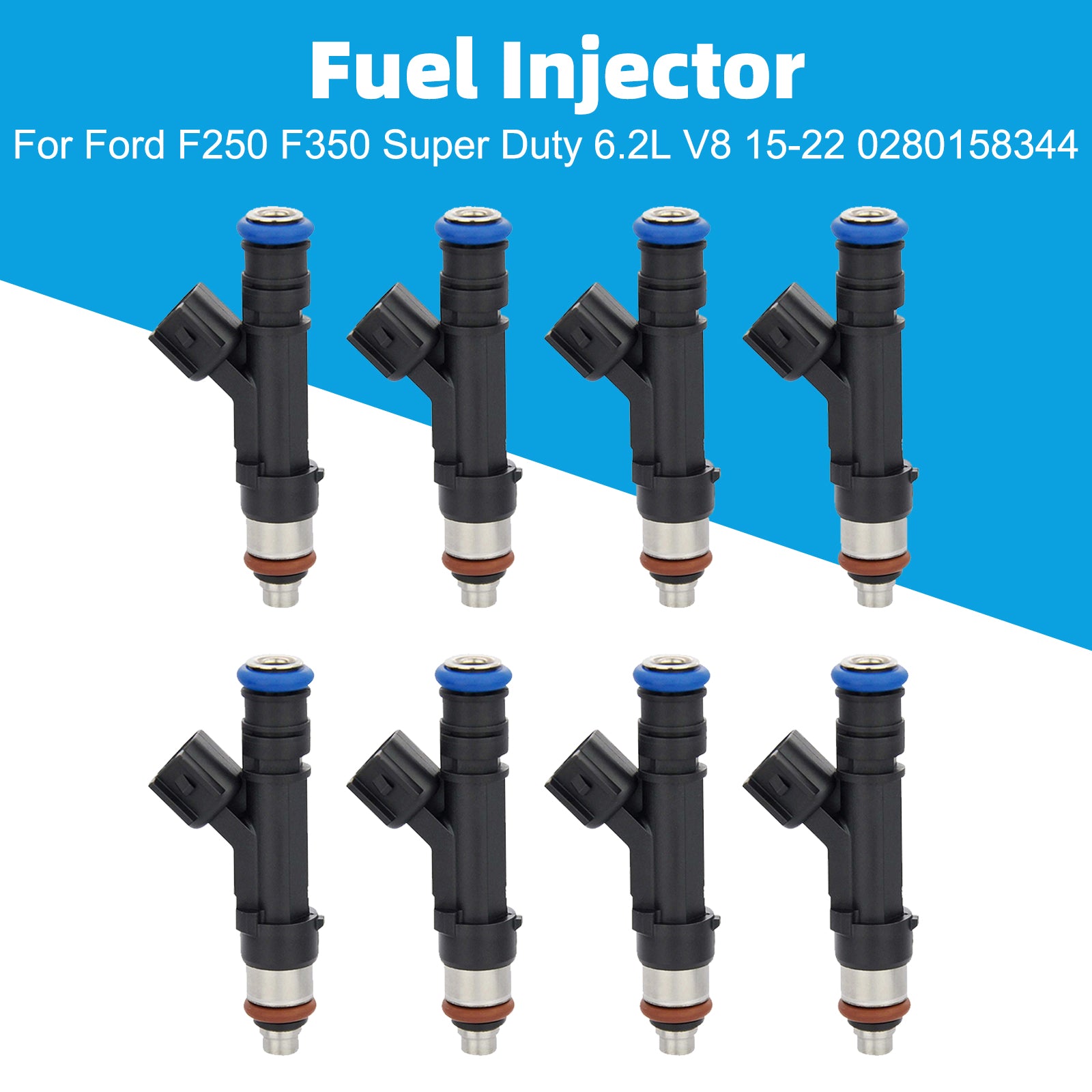 8Pcs Fuel Injector For Ford F250 F350 Super Duty 6.2L V8 15-22 0280158344