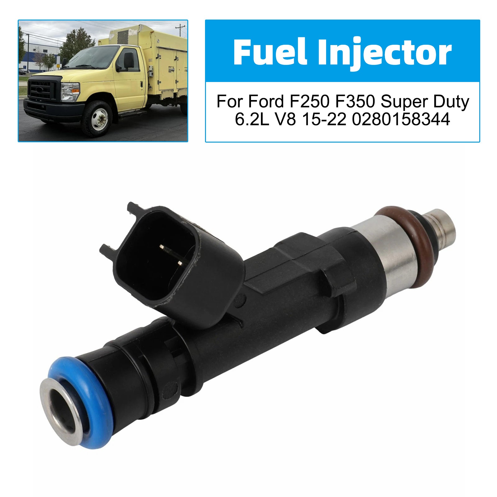 1Pcs Fuel Injector For Ford F250 F350 Super Duty 6.2L V8 15-22 0280158344