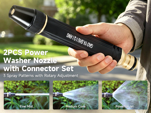 2 PCS High Pressure Garden Hose Nozzle Set