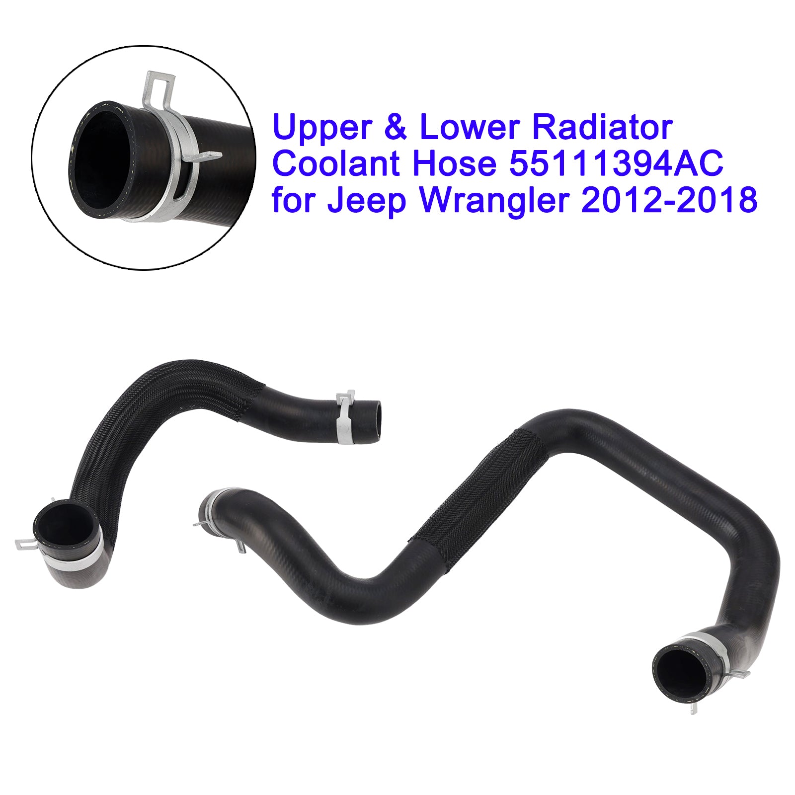 Upper & Lower Radiator Coolant Hose 55111394AC For Jeep Wrangler 2012-2018