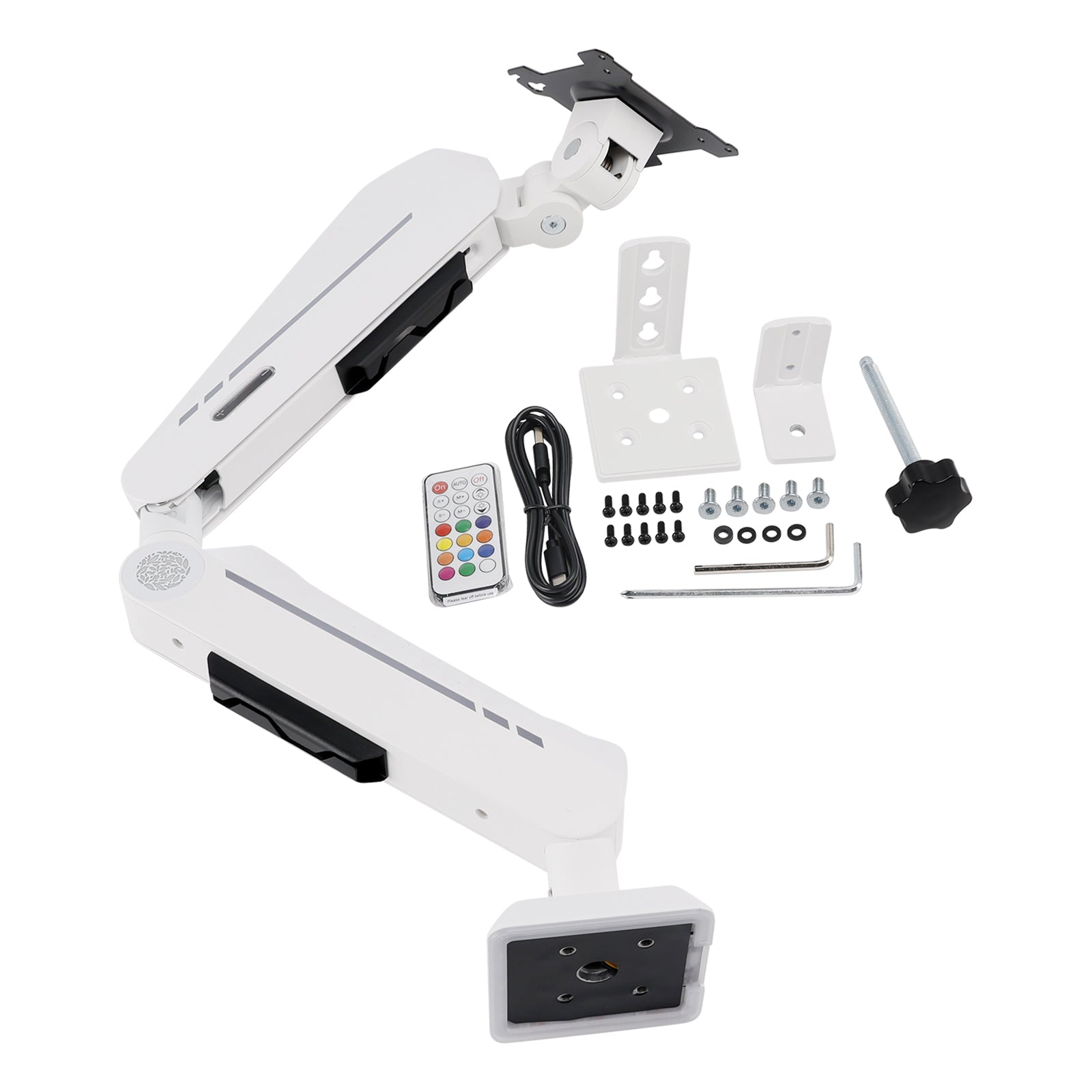 Gaming Monitor Arm 32inch Desktop Computer Monitor Stand RGB Light Monitor Stand