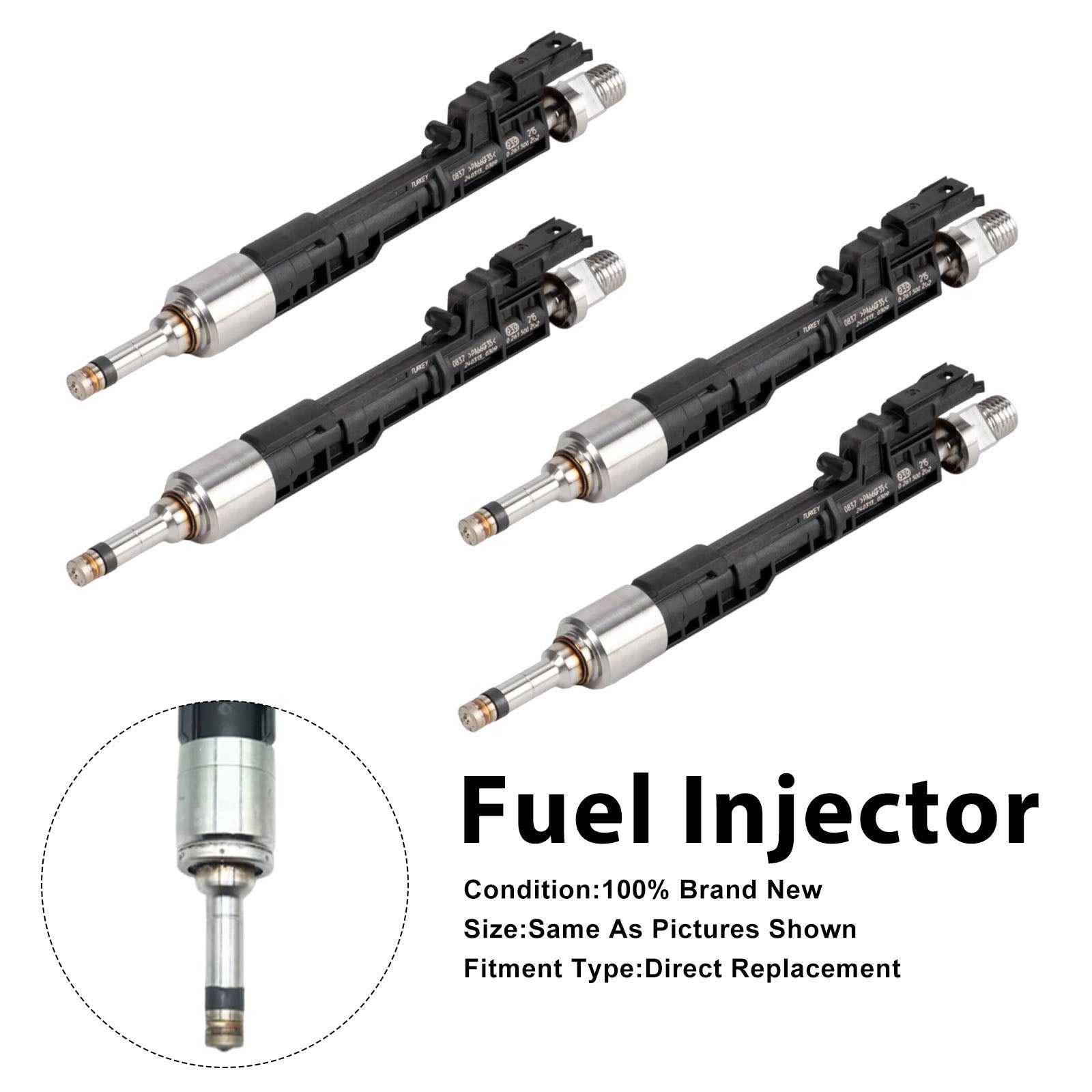4Pcs Fuel Injector For BMW F10/F11 13-17 F06/F12/F13 2012-2018 0261500186