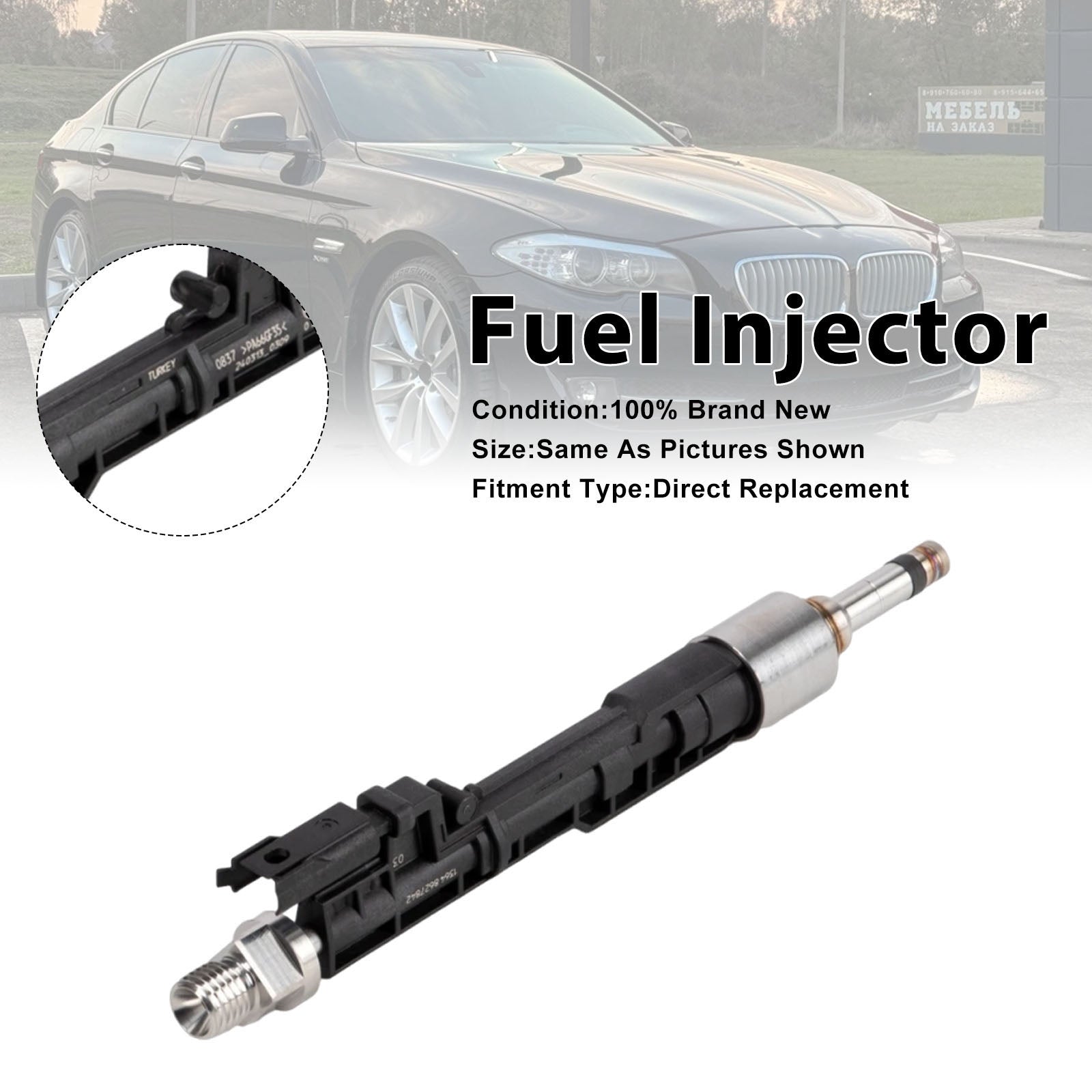 1Pcs Fuel Injector For BMW F10/F11 13-17 F06/F12/F13 2012-2018 0261500186