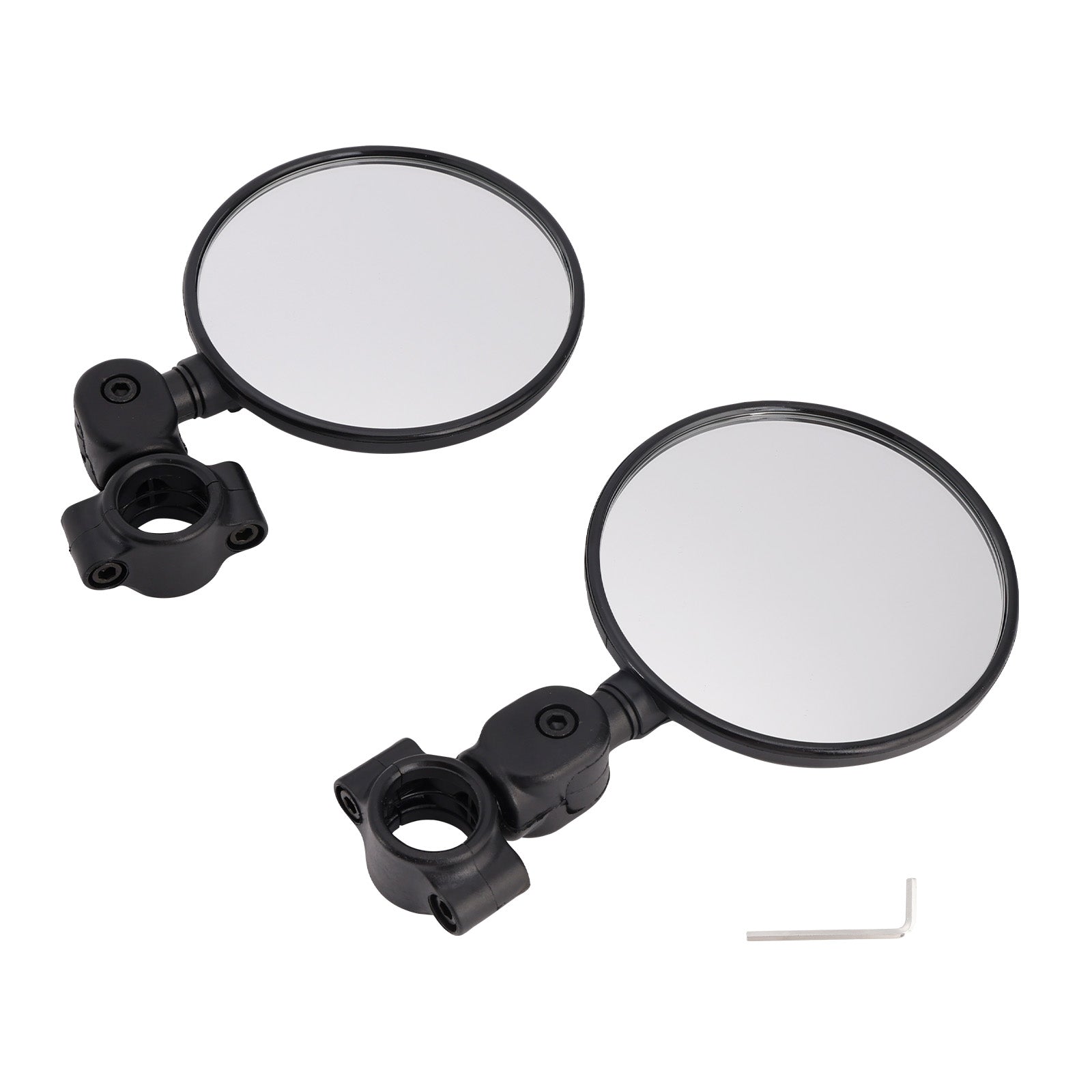 Black Adjustable Handlebar Mirror Folding Mirrors For 22-24 mm Enduro Handle bar
