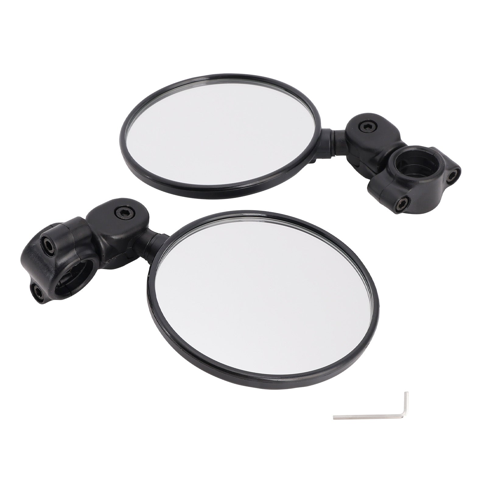 Black Adjustable Handlebar Mirror Folding Mirrors For 22-24 mm Enduro Handle bar
