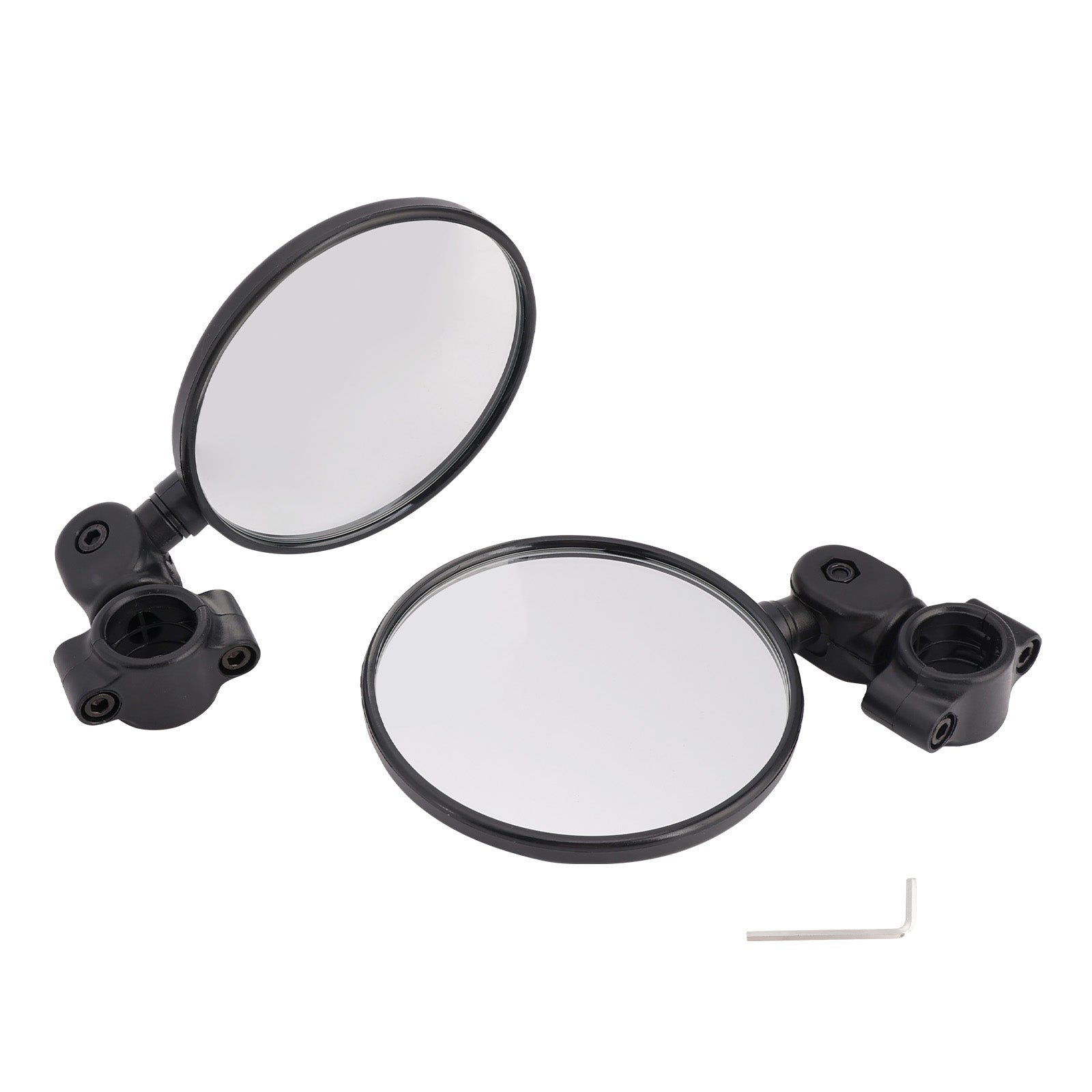 Black Adjustable Handlebar Mirror Folding Mirrors For 22-24 mm Enduro Handle bar
