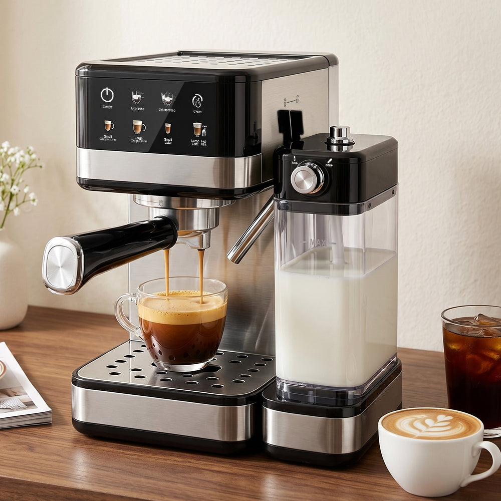 20 Bar Espresso Machine With Automatic Milk Frother Cappuccino Latte Machines