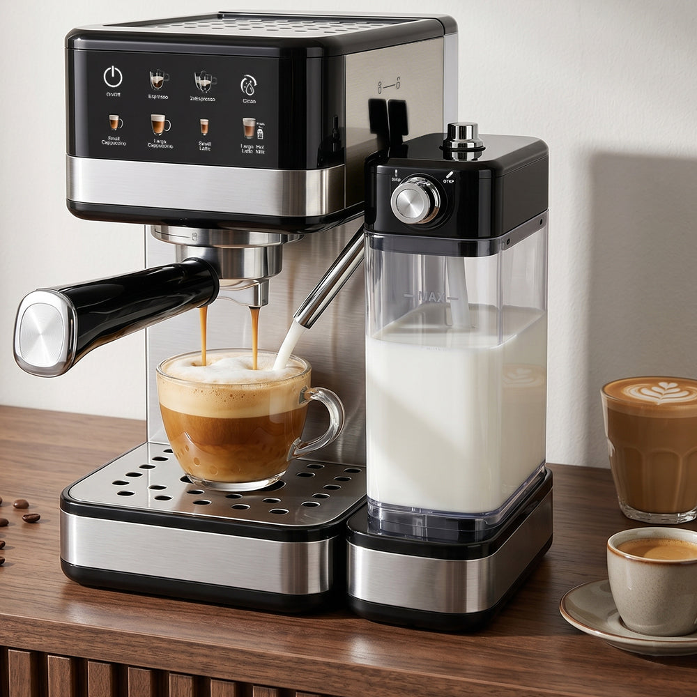 20 Bar Espresso Machine With Automatic Milk Frother Cappuccino Latte Machines