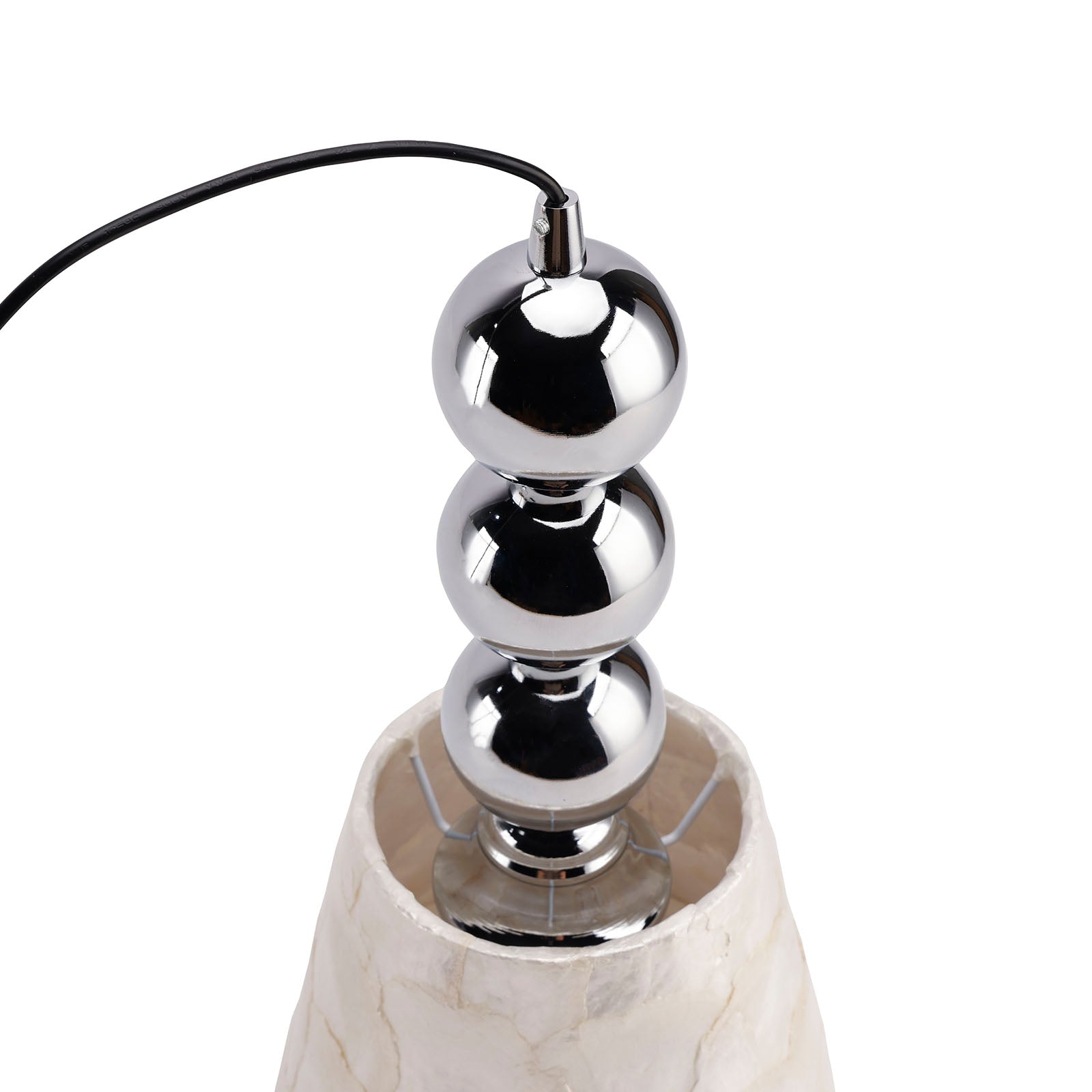 1-light 6.9" Natural Capiz Seashell Pendant Light