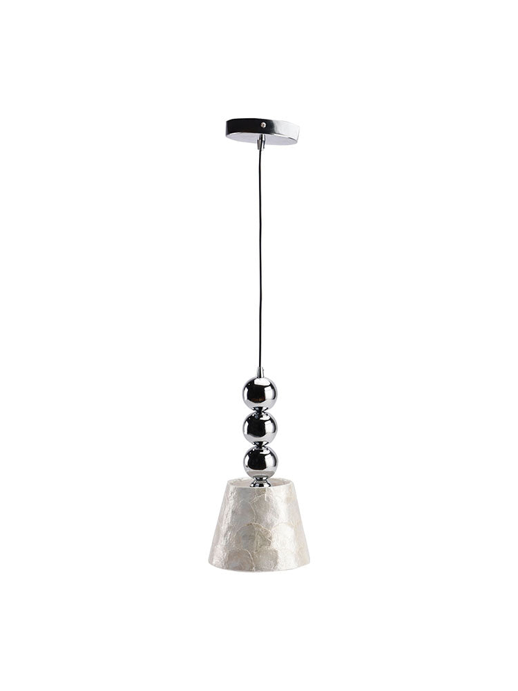 1-light 6.9" Natural Capiz Seashell Pendant Light