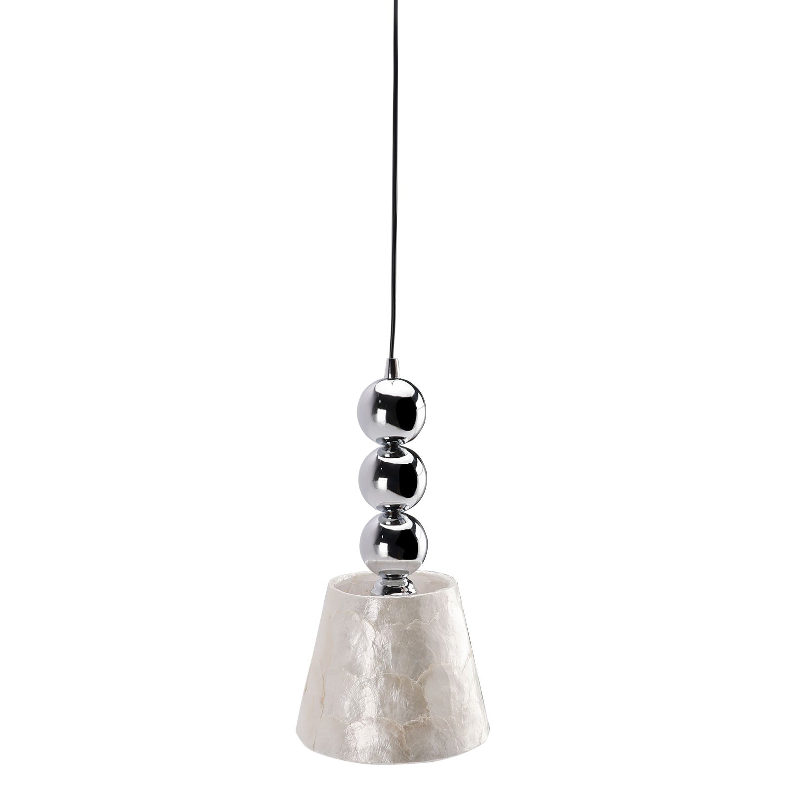 1-light 6.9" Natural Capiz Seashell Pendant Light