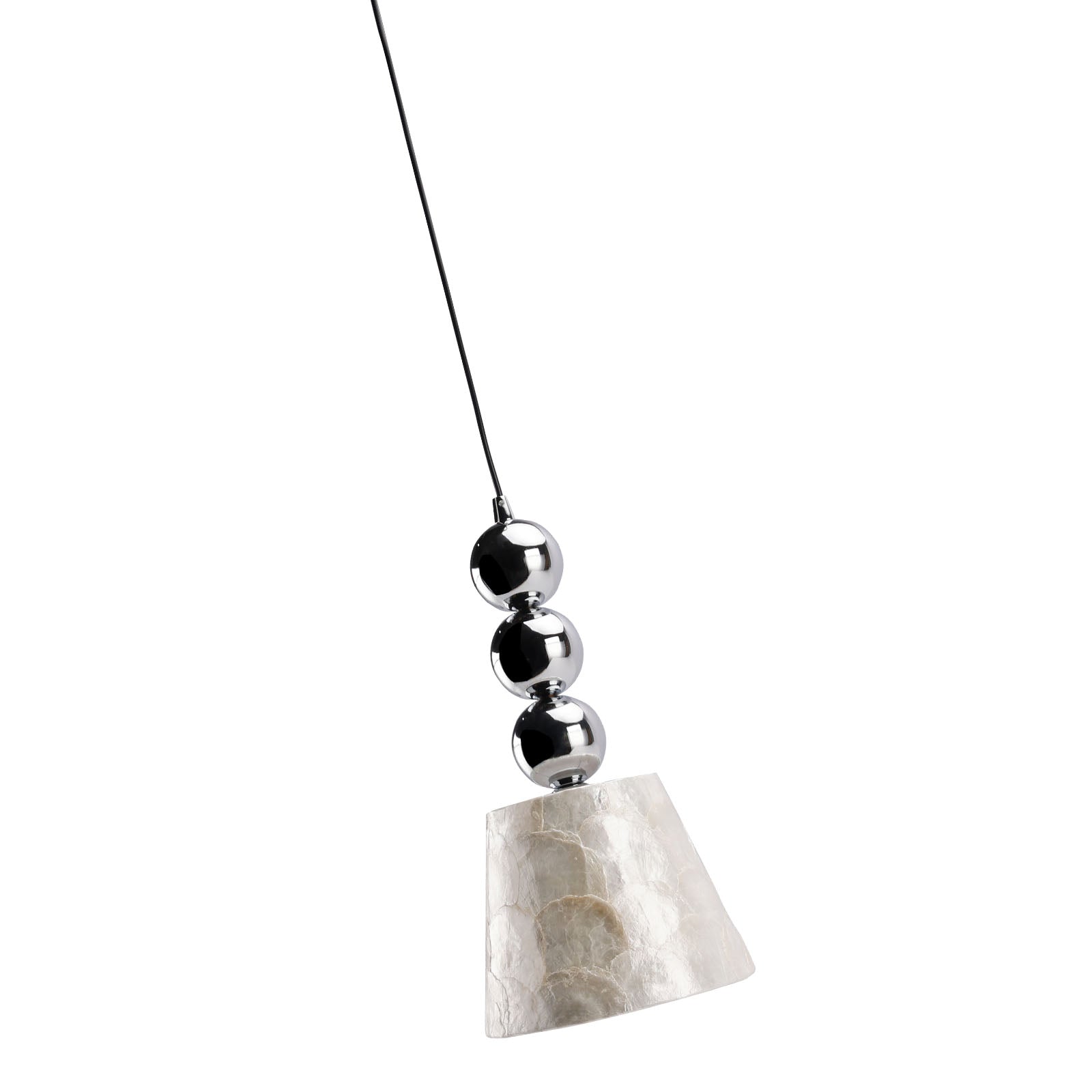 1-light 6.9" Natural Capiz Seashell Pendant Light