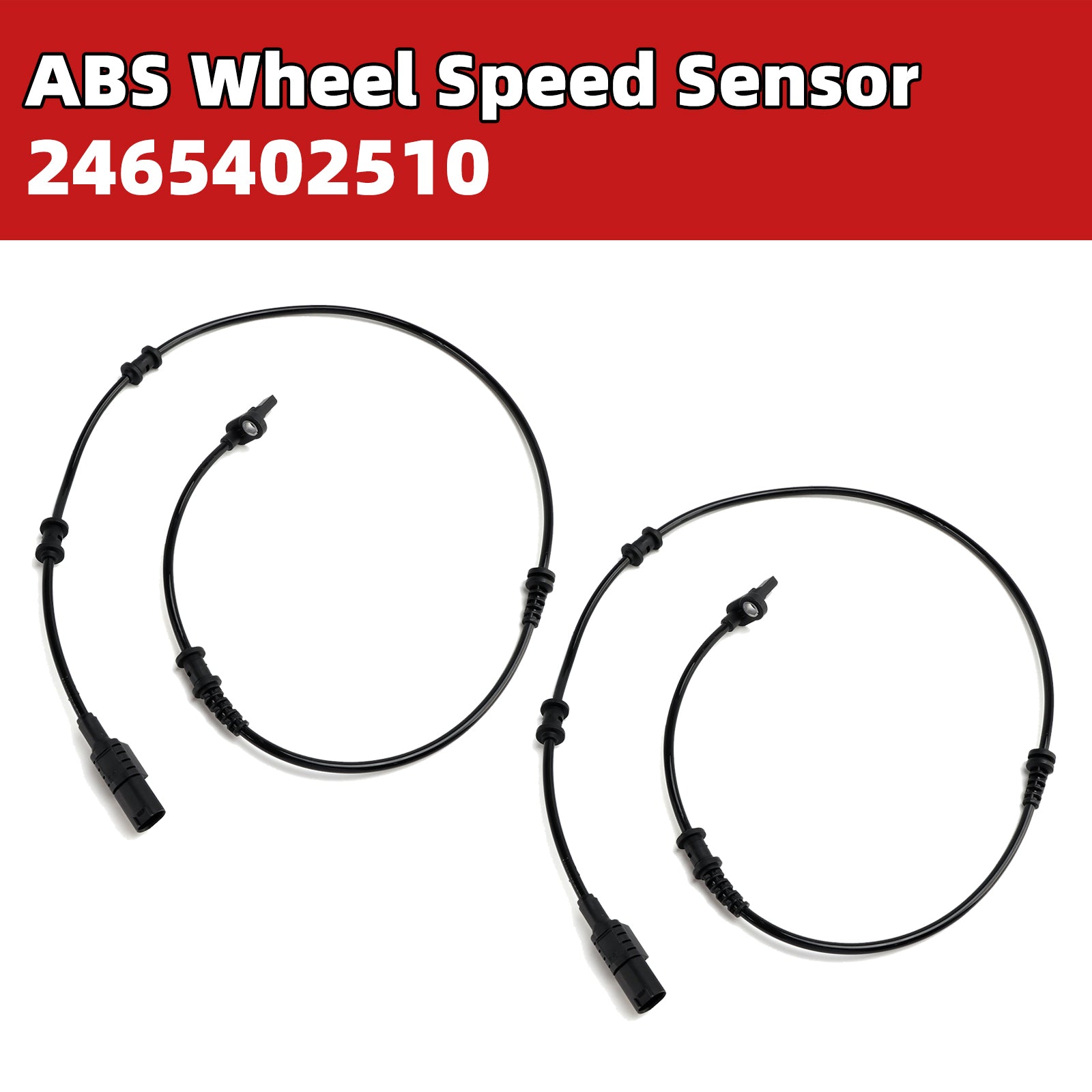 2PC ABS Wheel Speed Sensor Front for Mercedes B250 CLA250 GLA45 AMG 2465402510